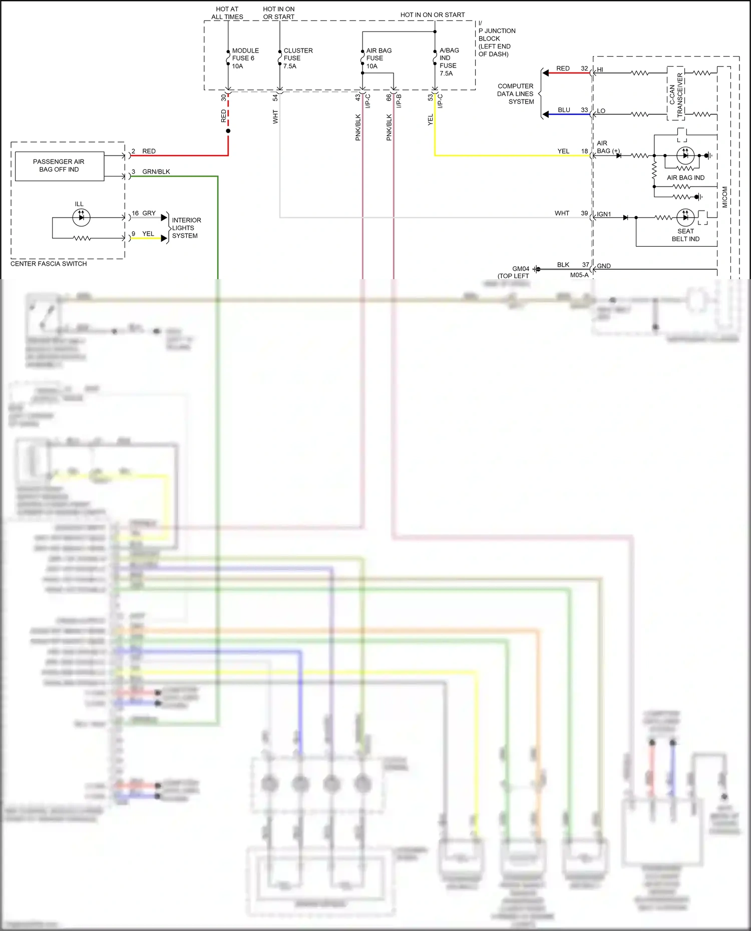 Kia Rio IV (2017-2020) c-can wiring diagram  (5 of 7)