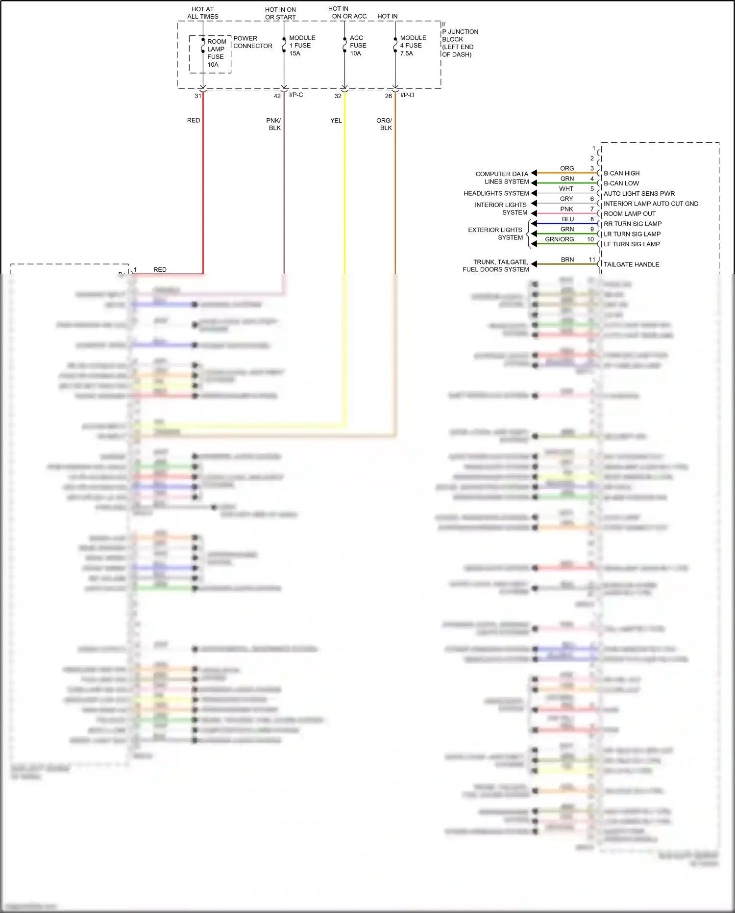 Kia Rio IV (2017-2020) computer data lines system wiring diagram  (43 of 59)