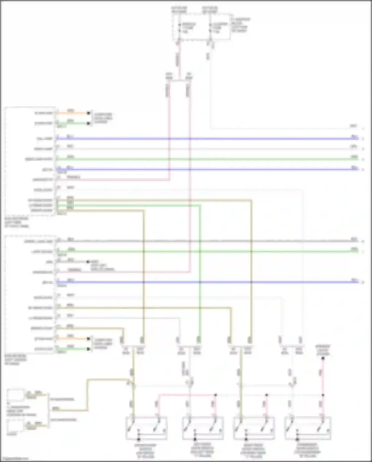 Wiring diagram driver door sw for Kia Rio IV (2017-2020) (1 of 3)