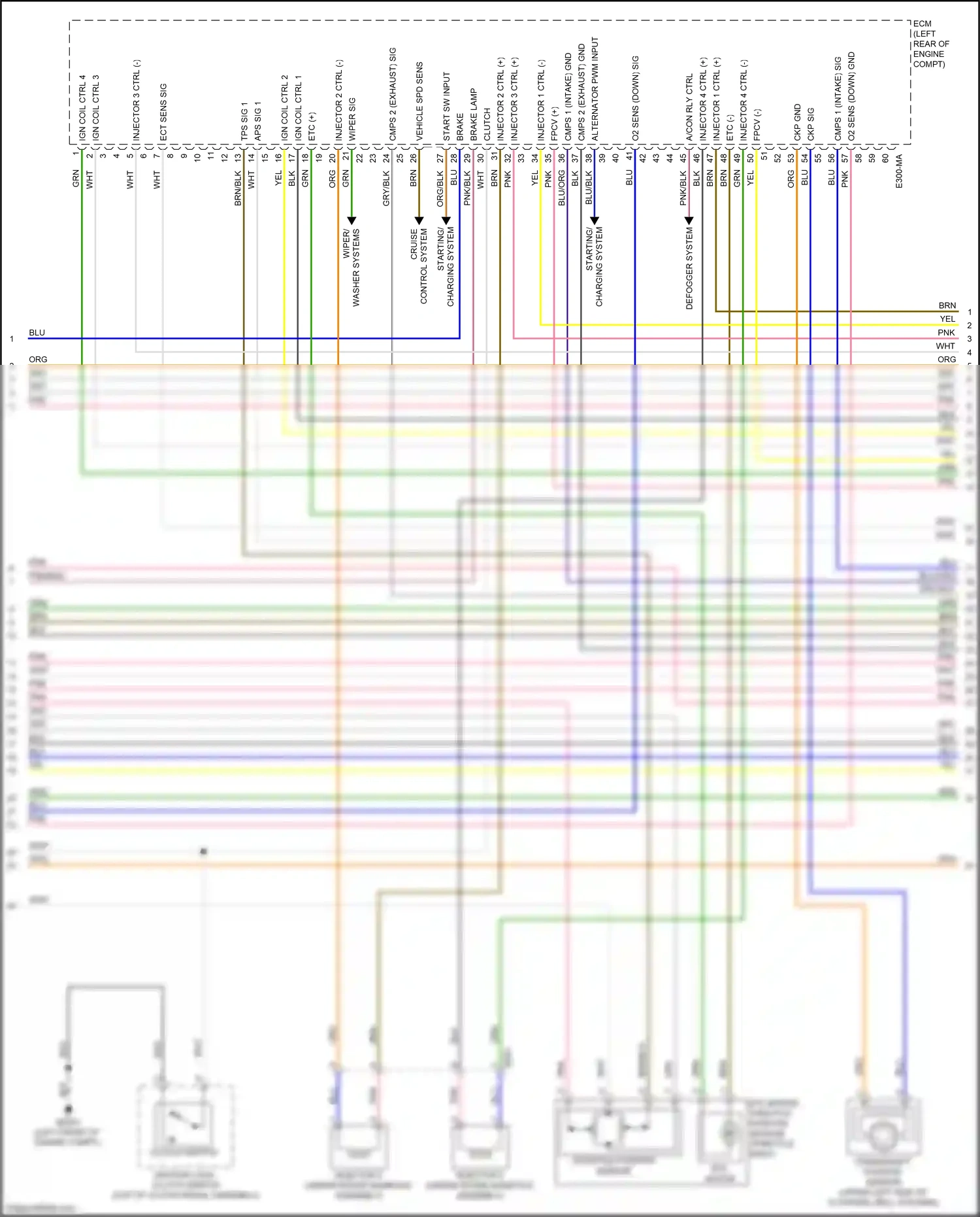 Kia Rio IV (2017-2020) ignition lock, clutch switch wiring diagram  (4 of 4)