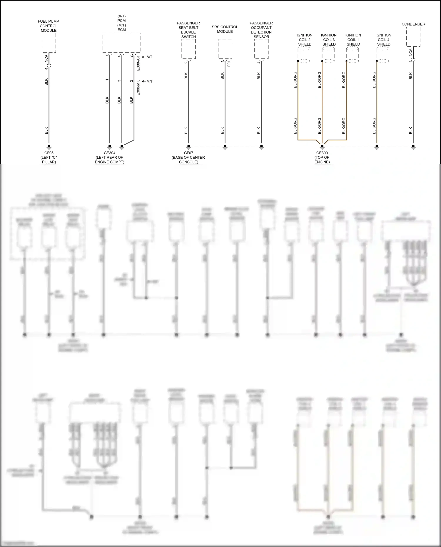 Kia Rio IV (2017-2020) ignition lock, clutch switch wiring diagram  (2 of 4)
