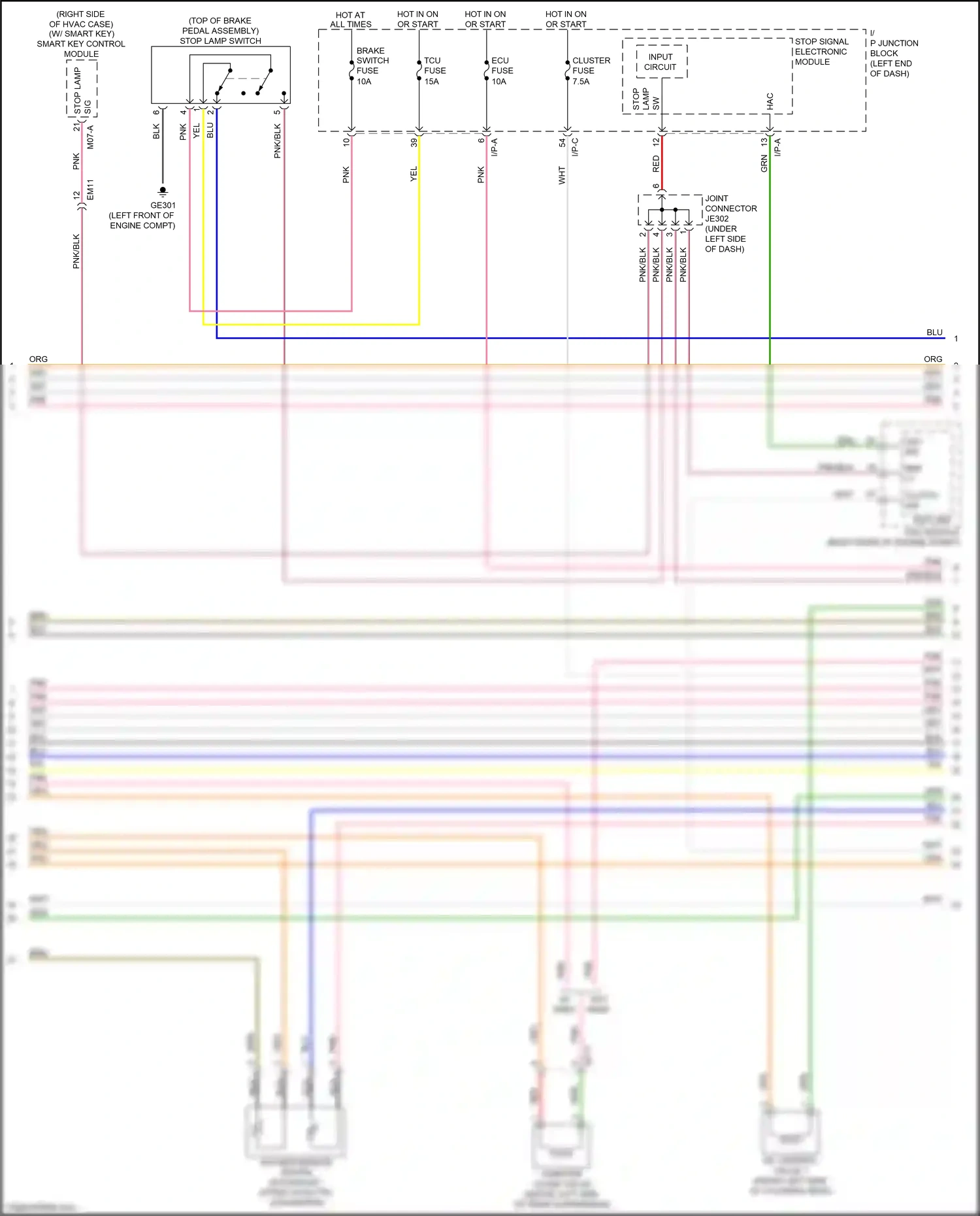 Kia Rio IV (2017-2020) input circuit wiring diagram  (3 of 4)
