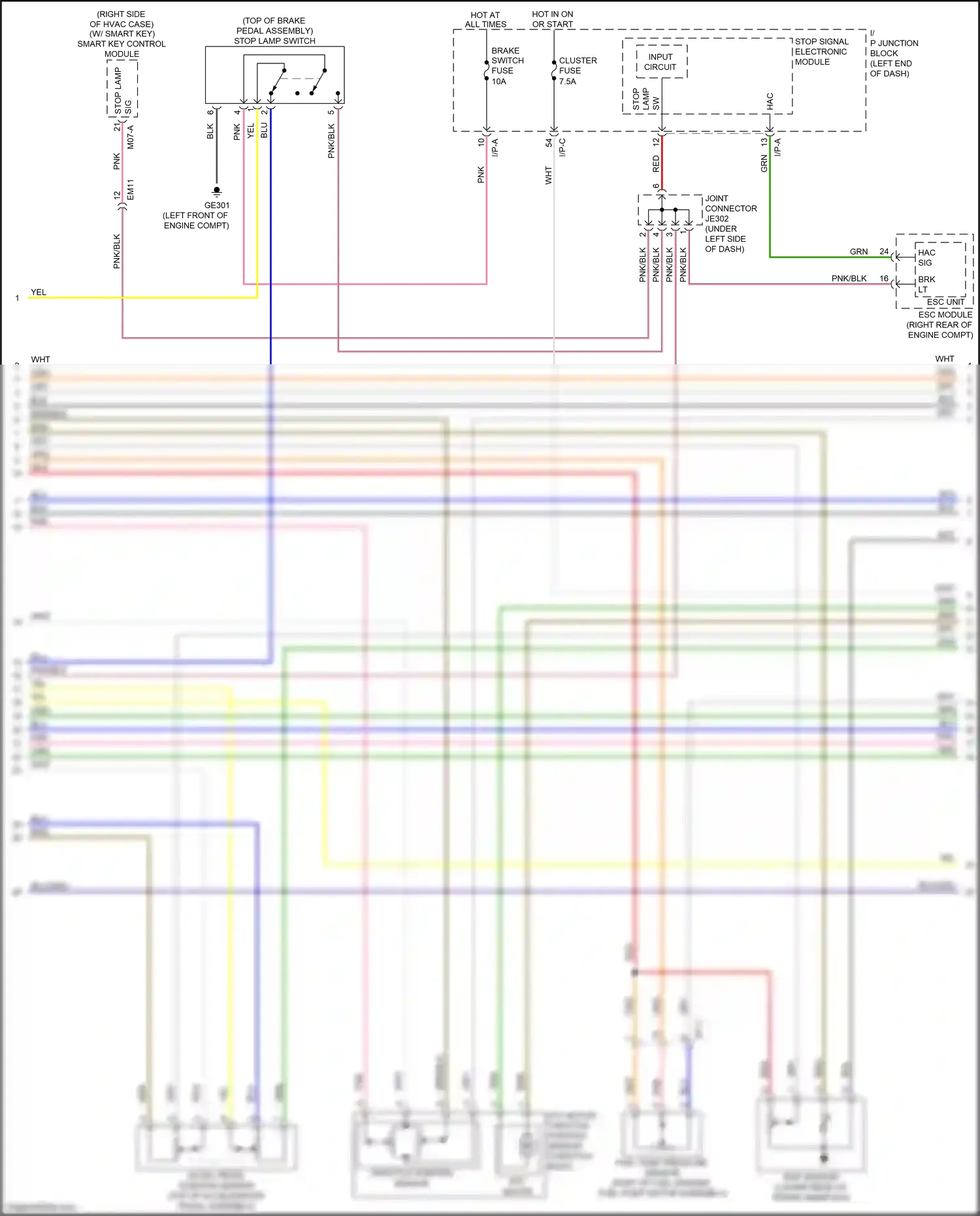 Kia Rio IV (2017-2020) map sensor wiring diagram  (1 of 2)