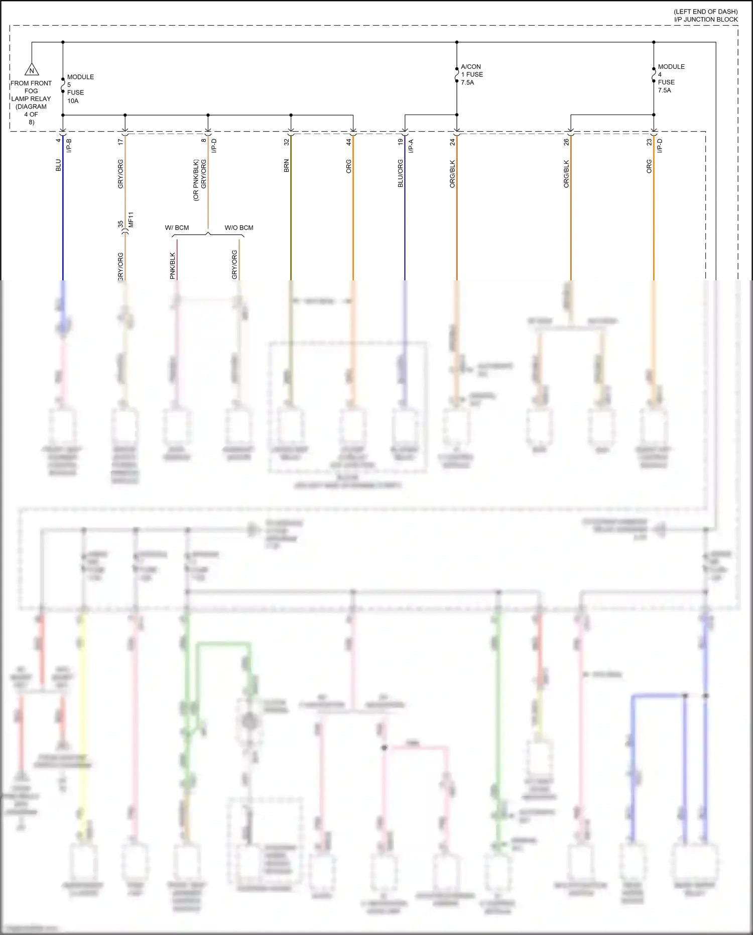 Kia Rio IV (2017-2020) module 3 fuse wiring diagram  (7 of 12)
