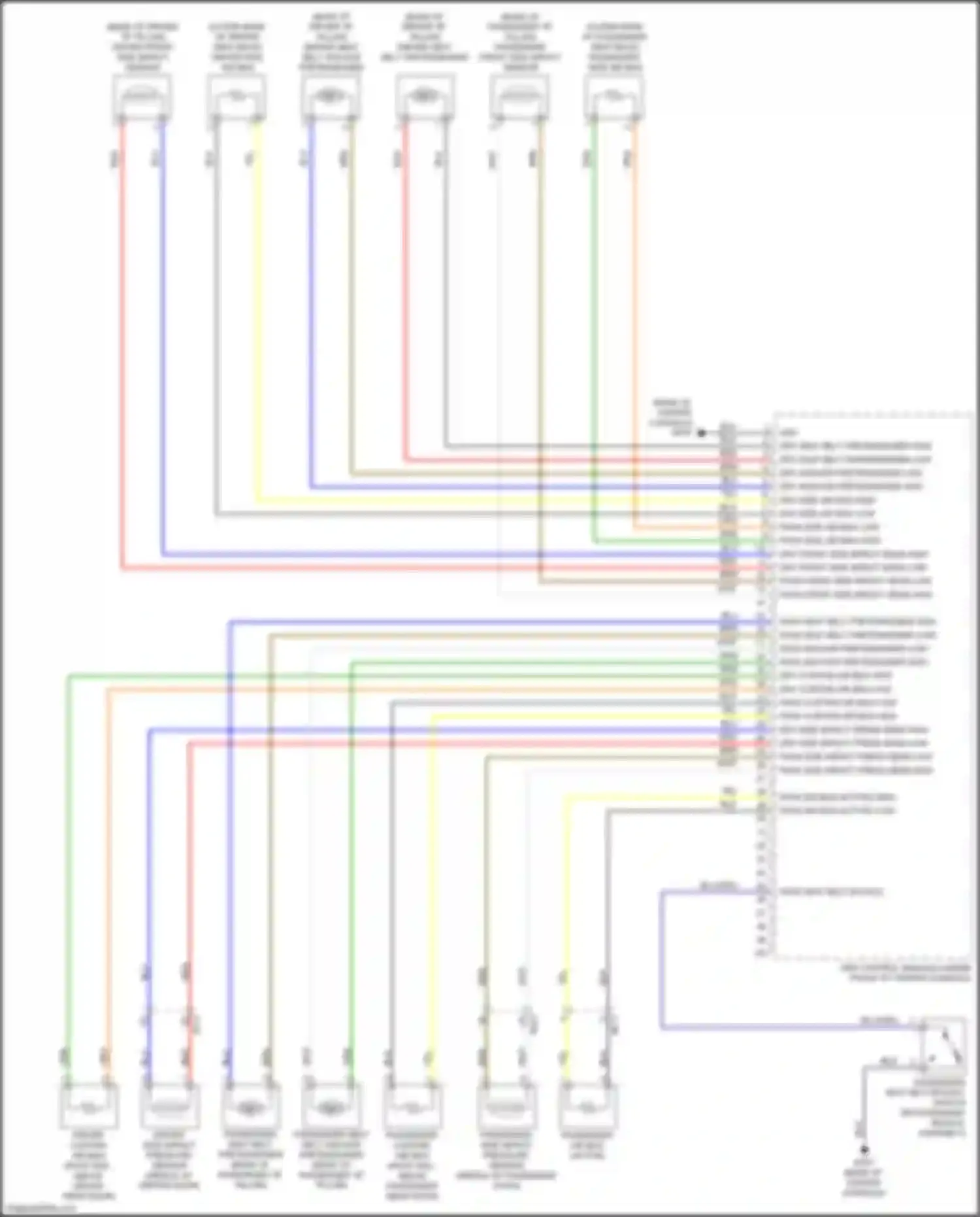 Wiring diagram pass side impact press sens high for Kia Rio IV (2017-2020) (1 of 1)