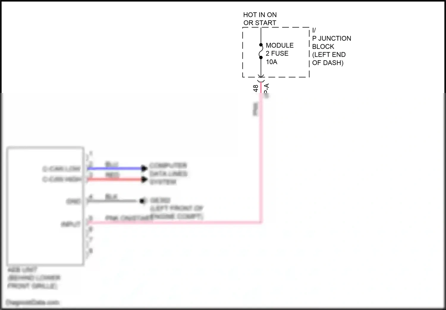 Kia Rio IV (2017-2020) pnk on/start input wiring diagram  (1 of 1)
