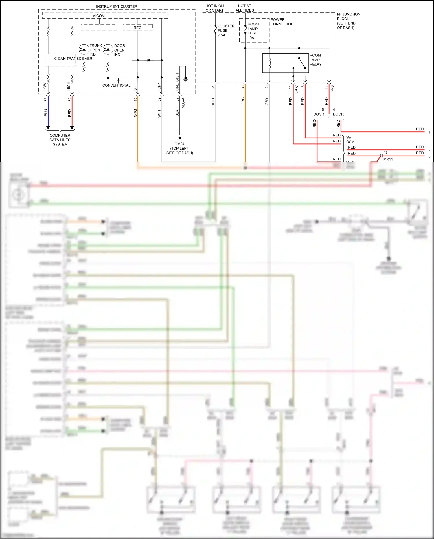 Kia Rio IV (2017-2020) red wiring diagram  (15 of 96)