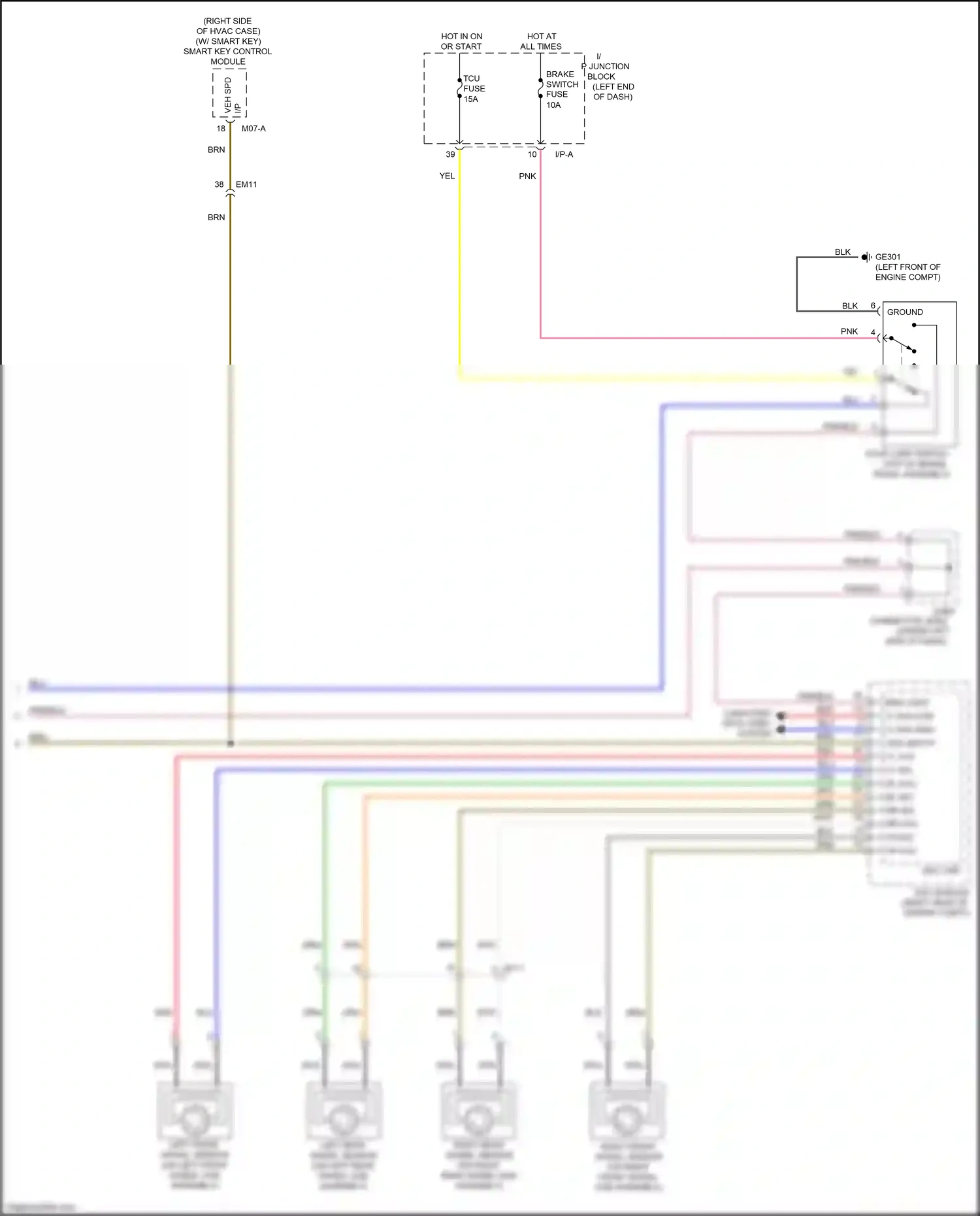 Kia Rio IV (2017-2020) smart key control module wiring diagram  (12 of 16)