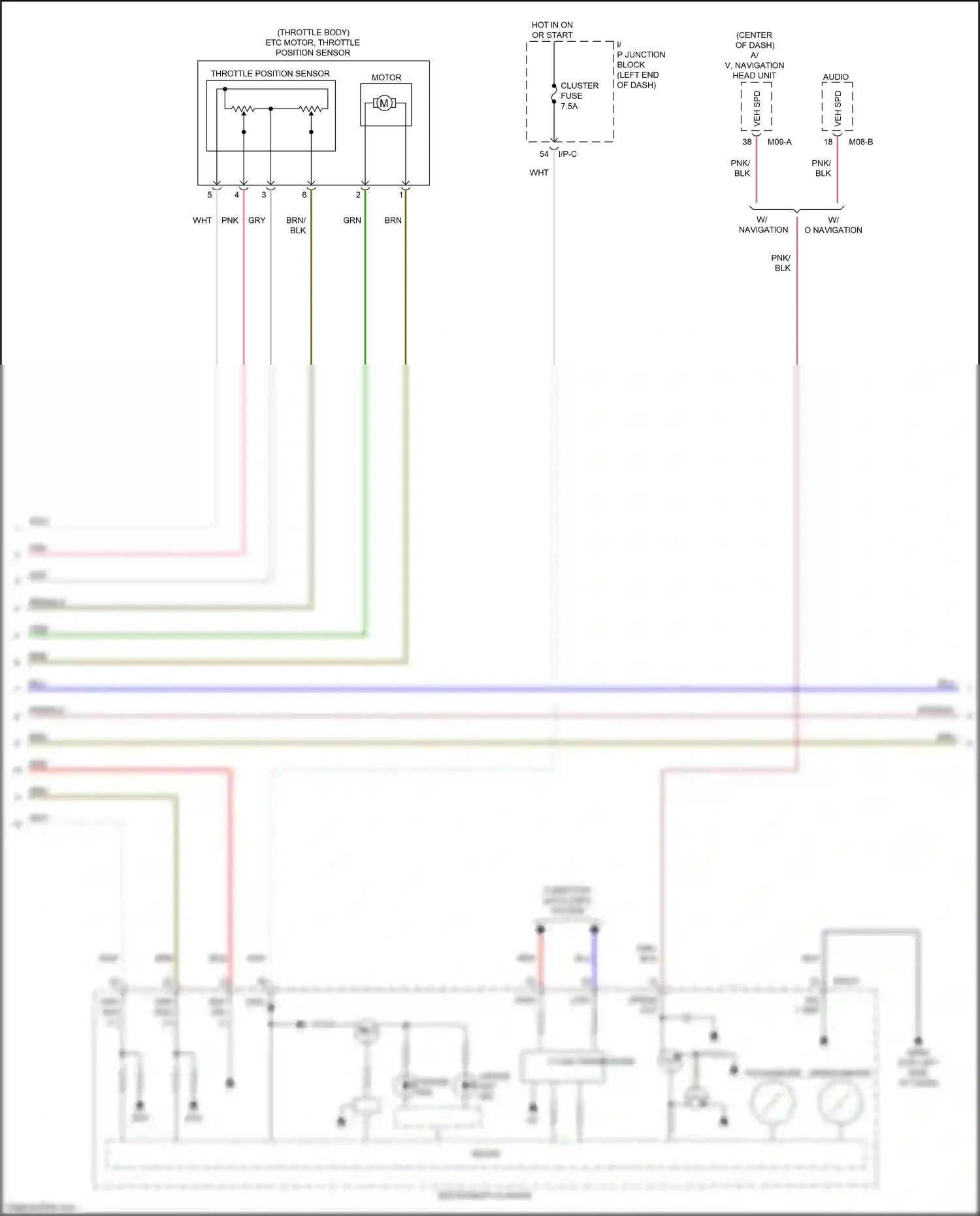 Kia Rio IV (2017-2020) throttle position sensor wiring diagram  (1 of 3)