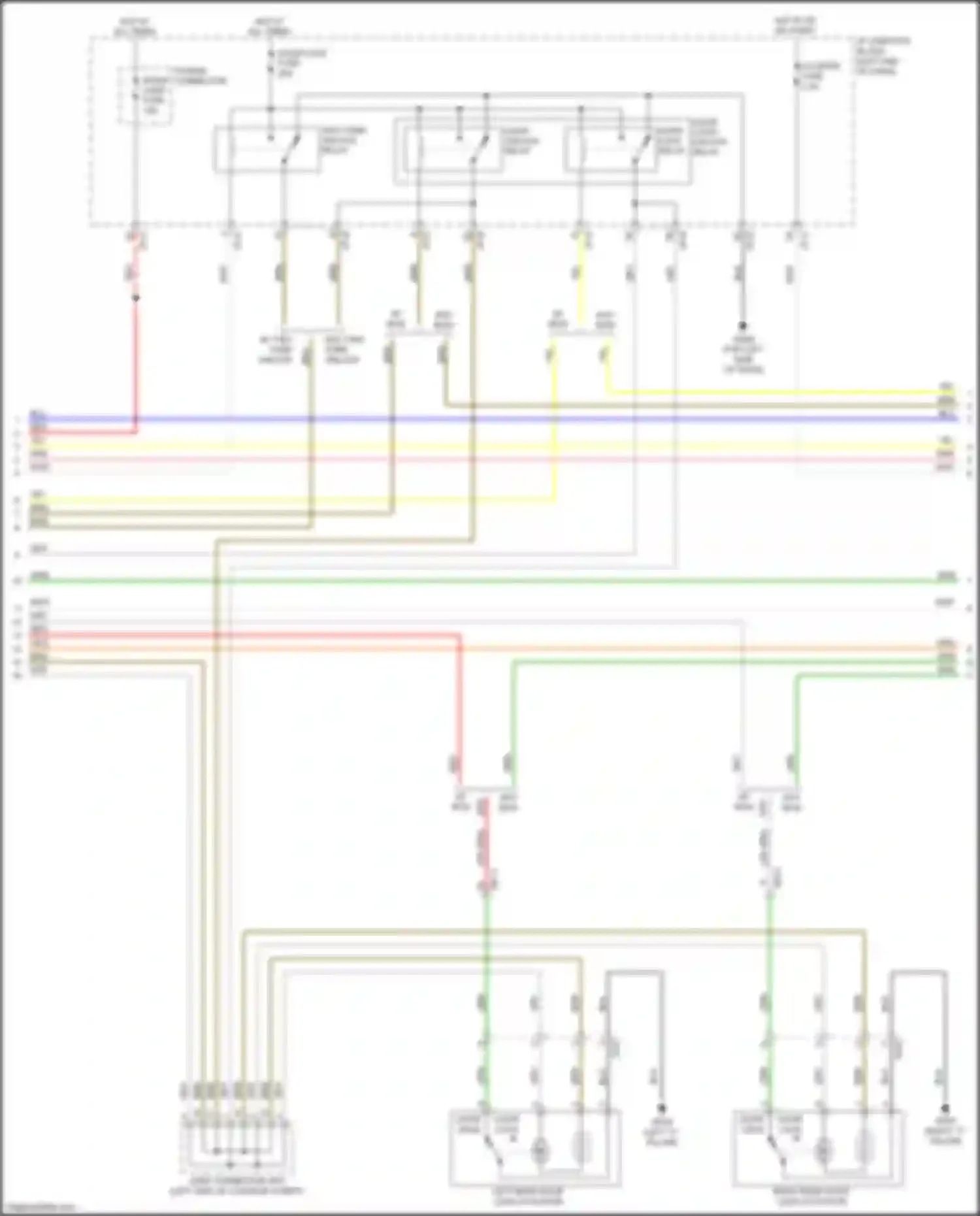 Wiring diagram two turn unlock relay for Kia Rio IV (2017-2020) (1 of 4)