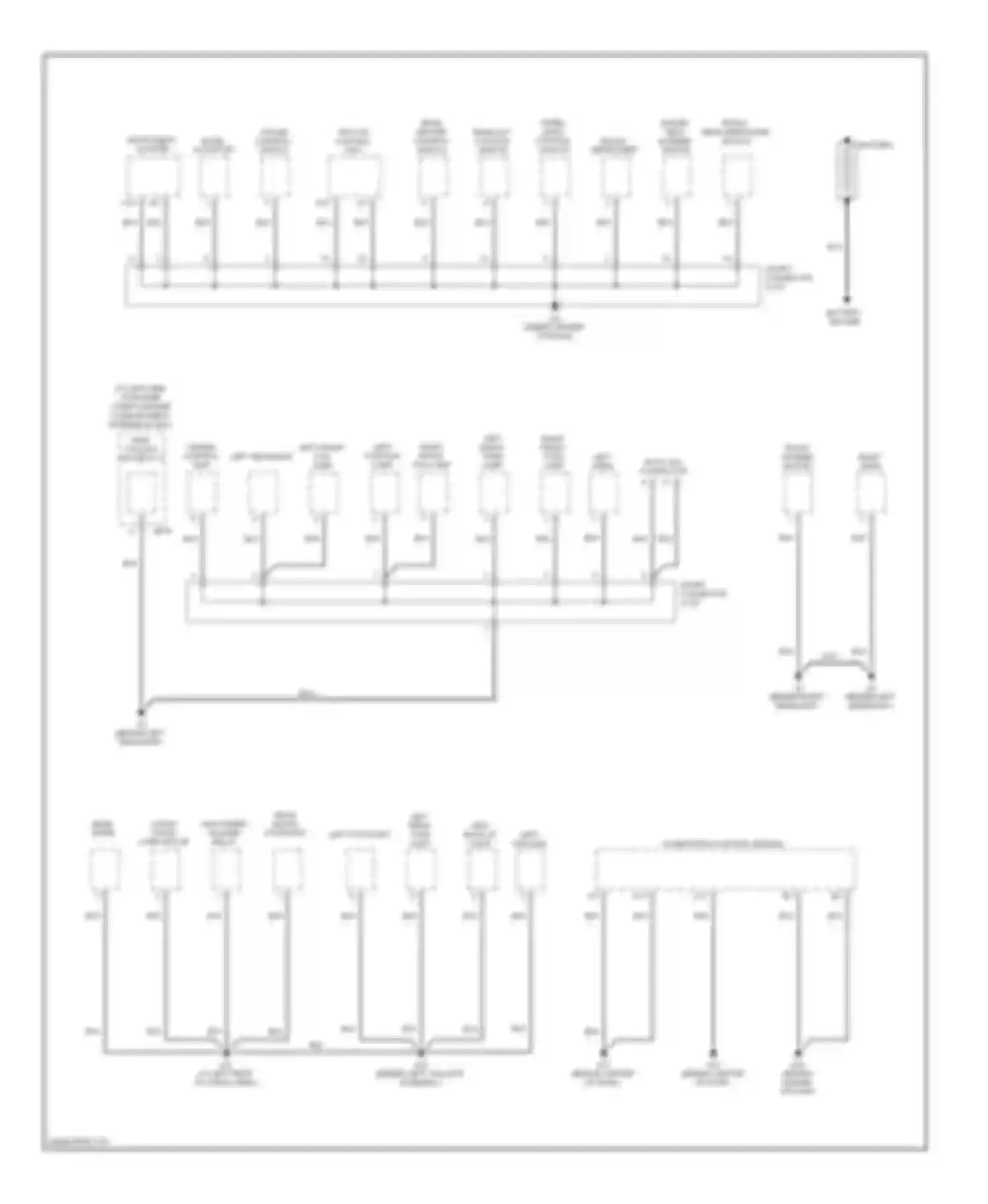 Sedona Kia I (1998-2006): Ground distribution circuit (1 of 3)