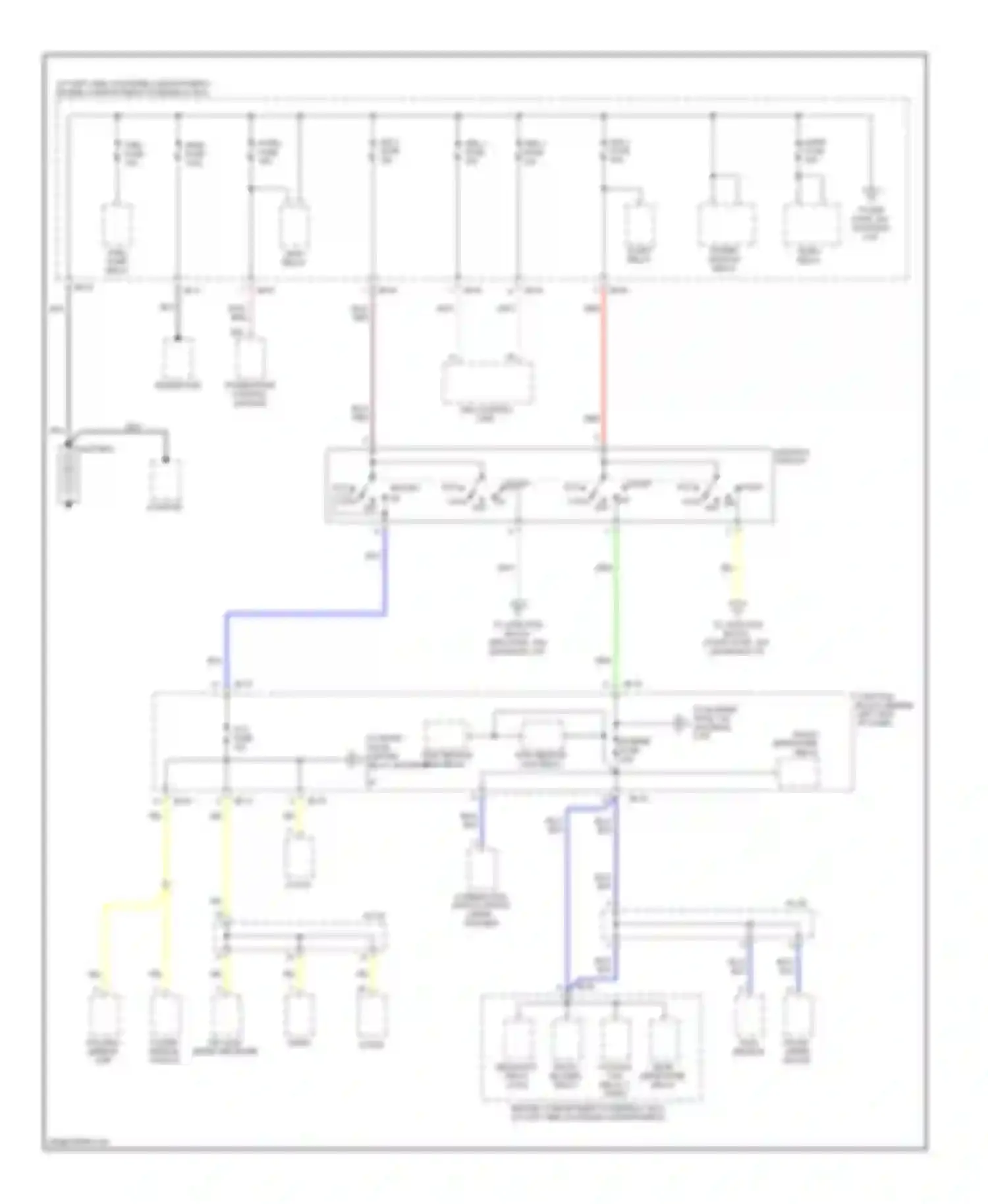 Sedona Kia I (1998-2006): Power distribution circuit (1 of 5)