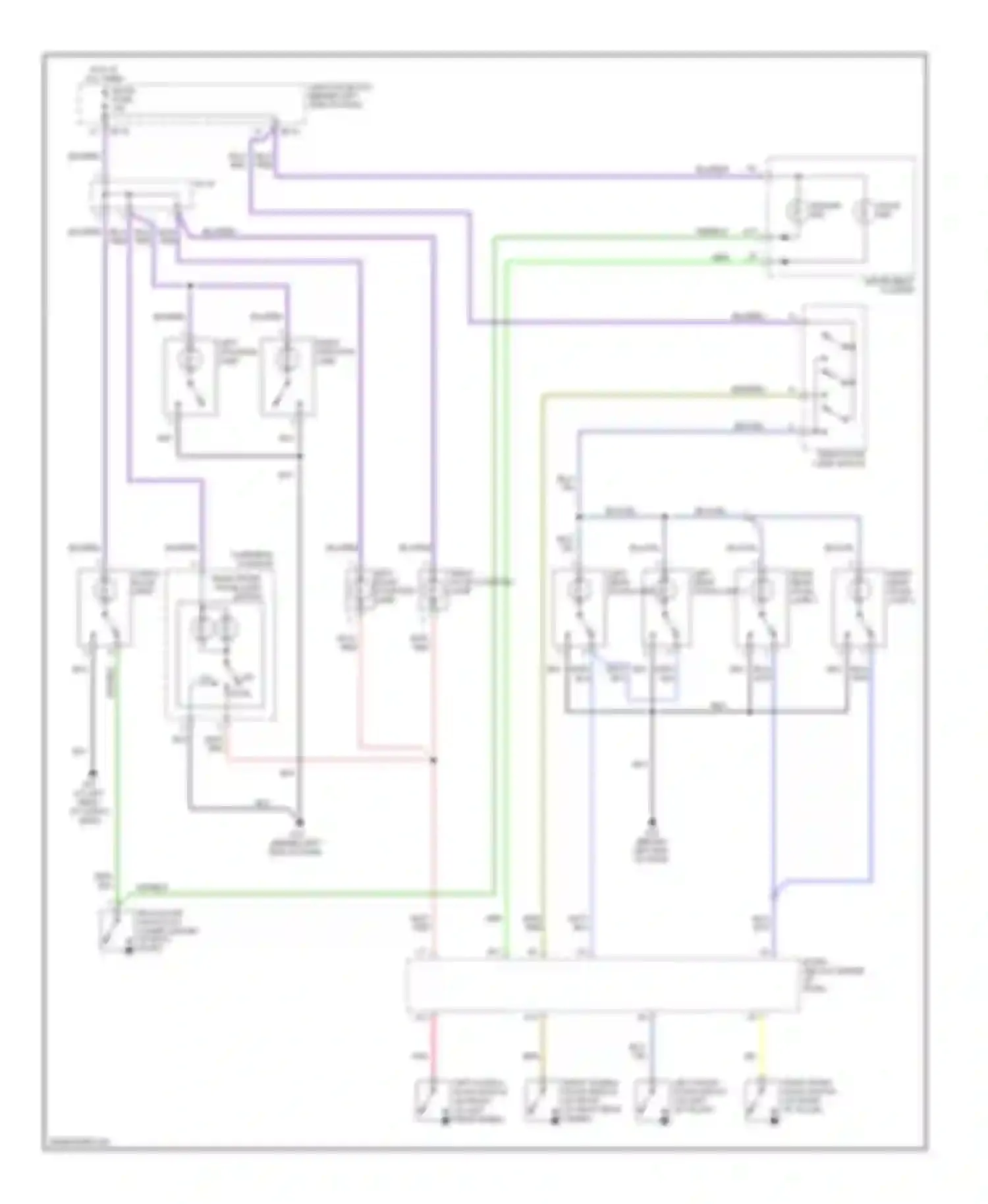 Wiring diagram overhead console for Kia Sedona I (1998-2006)