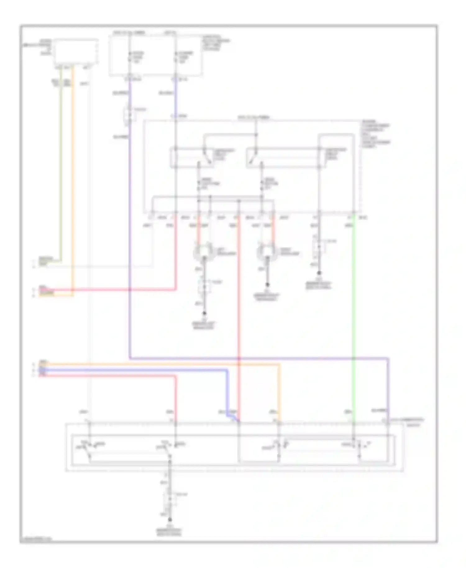 Wiring diagram blu/red for Kia Sedona I (1998-2006) (6 of 17)