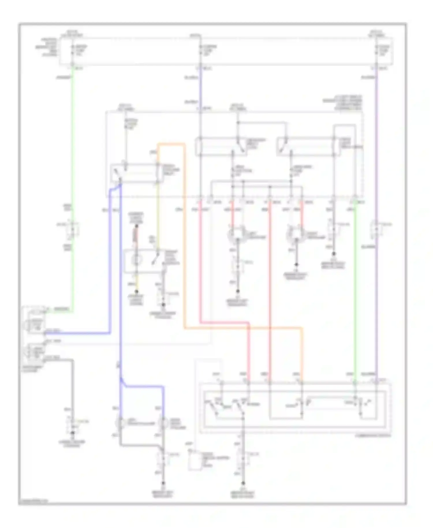 Wiring diagram d-01 for Kia Sedona I (1998-2006) (2 of 2)