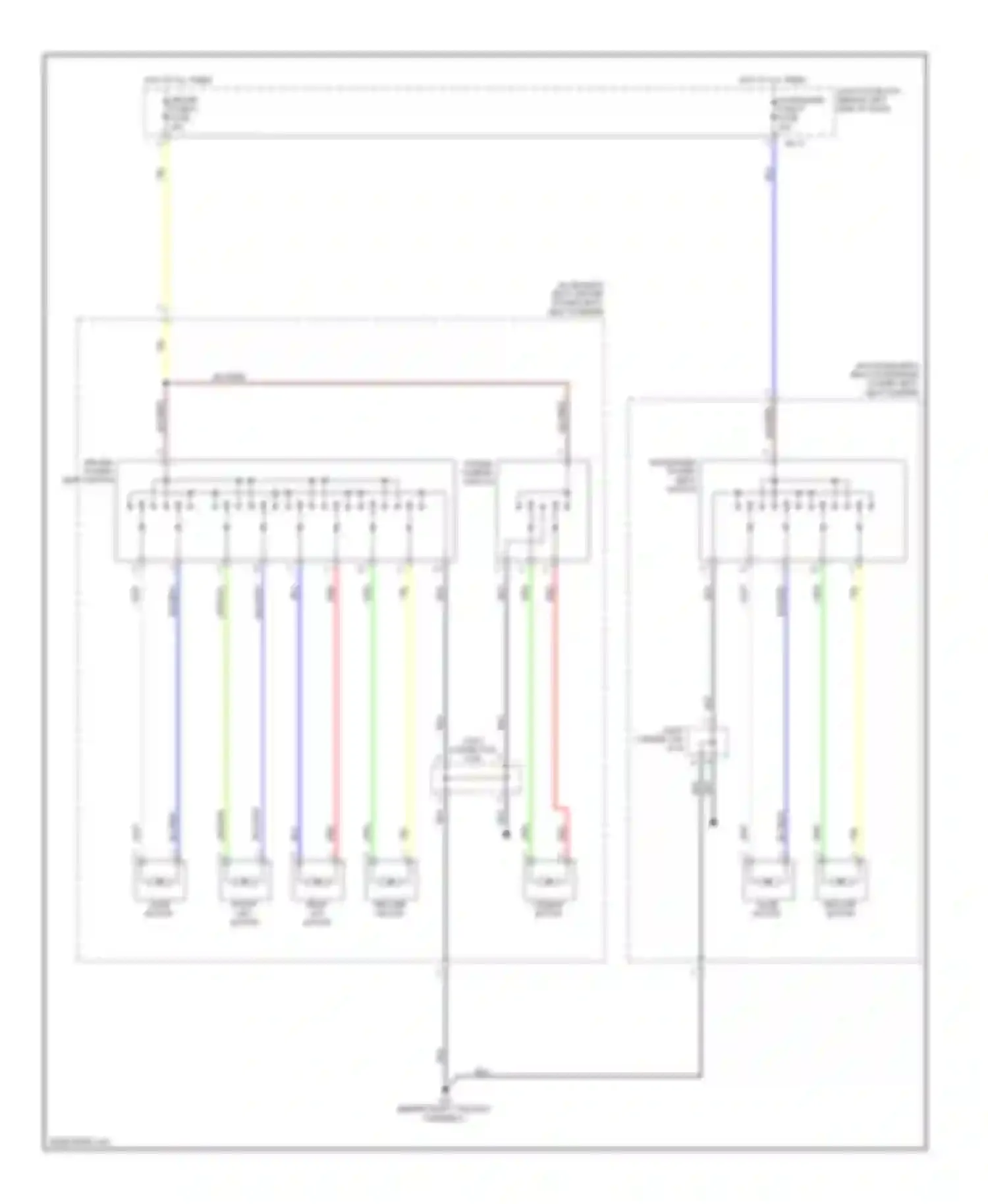 Wiring diagram passenger p/seat fuse for Kia Sedona I (1998-2006)