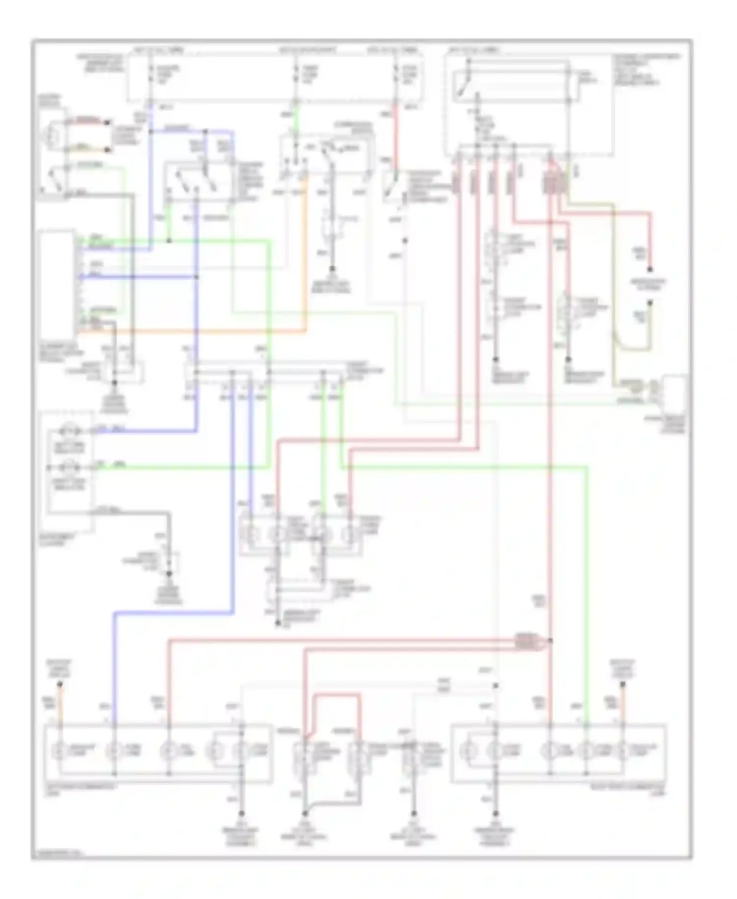 Wiring diagram back up lamp for Kia Sedona I (1998-2006)