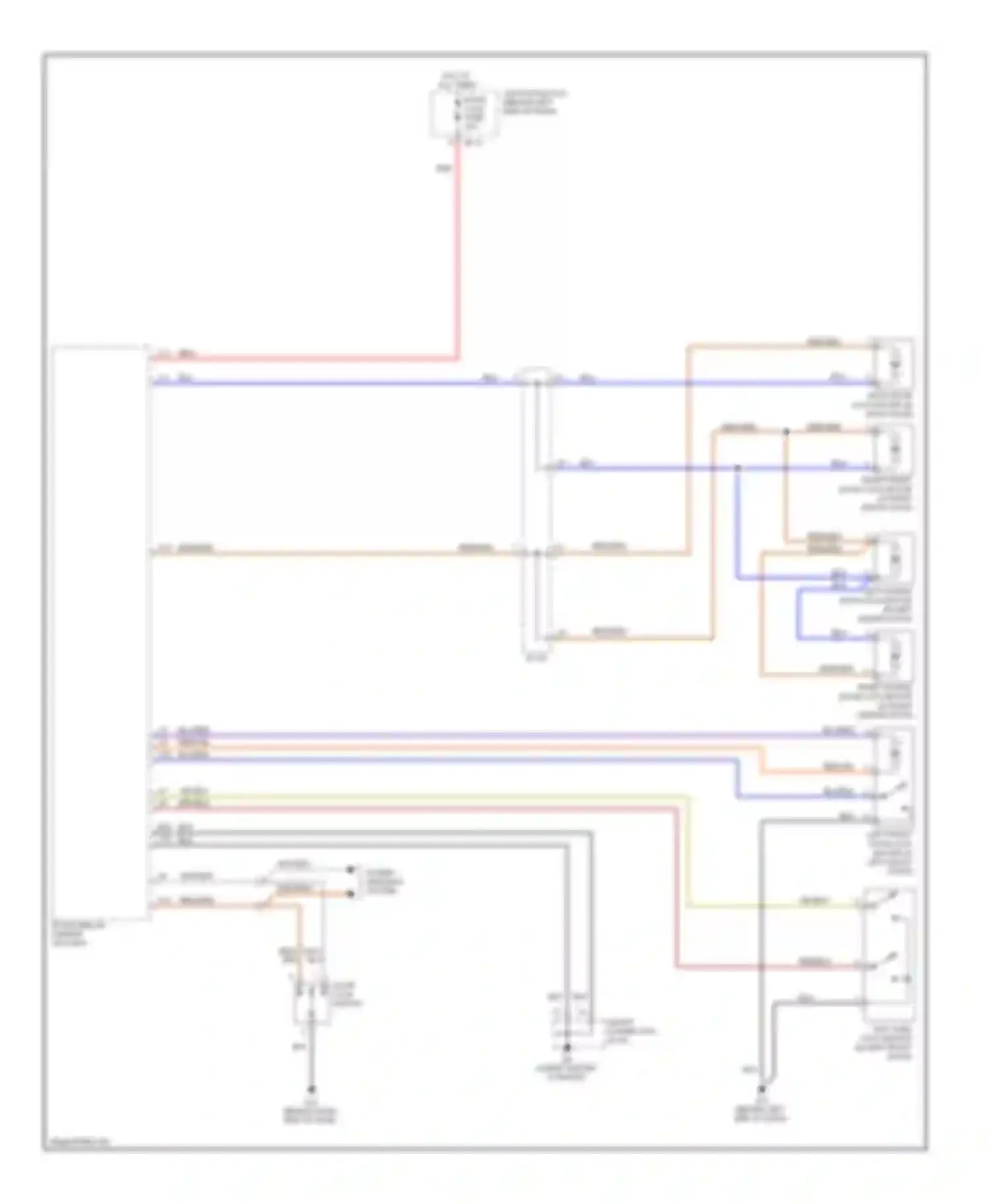 Wiring diagram power windows system for Kia Sedona I (1998-2006) (3 of 3)