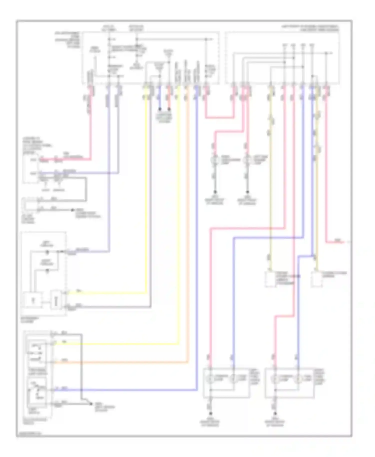 Sedona Kia II facelift (2010-2014): Exterior lamps circuit (1 of 2)