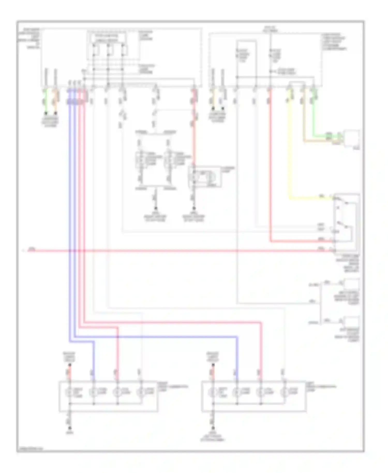 Sedona Kia II facelift (2010-2014): Exterior lamps circuit (2 of 2)