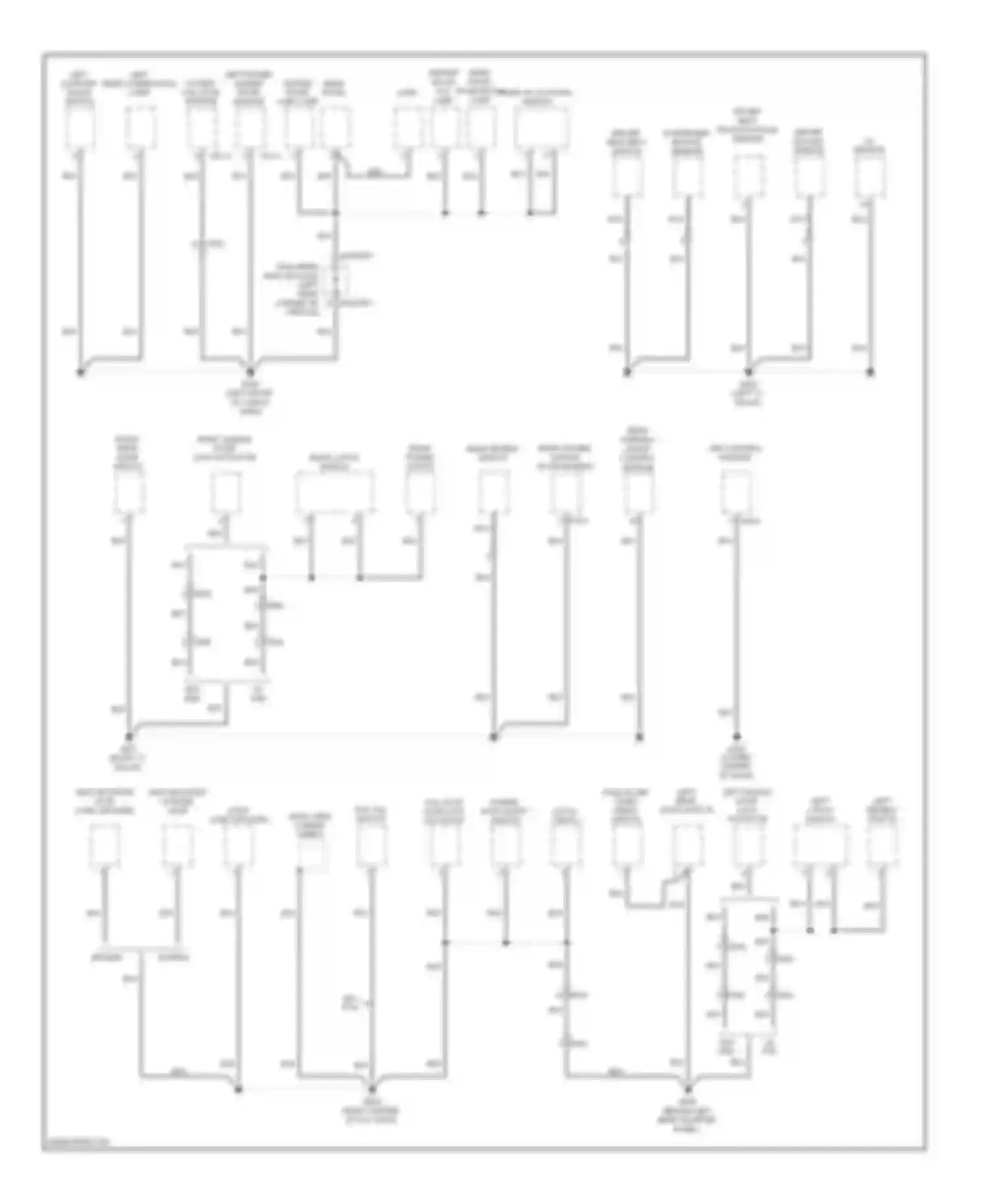 Sedona Kia II facelift (2010-2014): Ground distribution circuit (4 of 4)