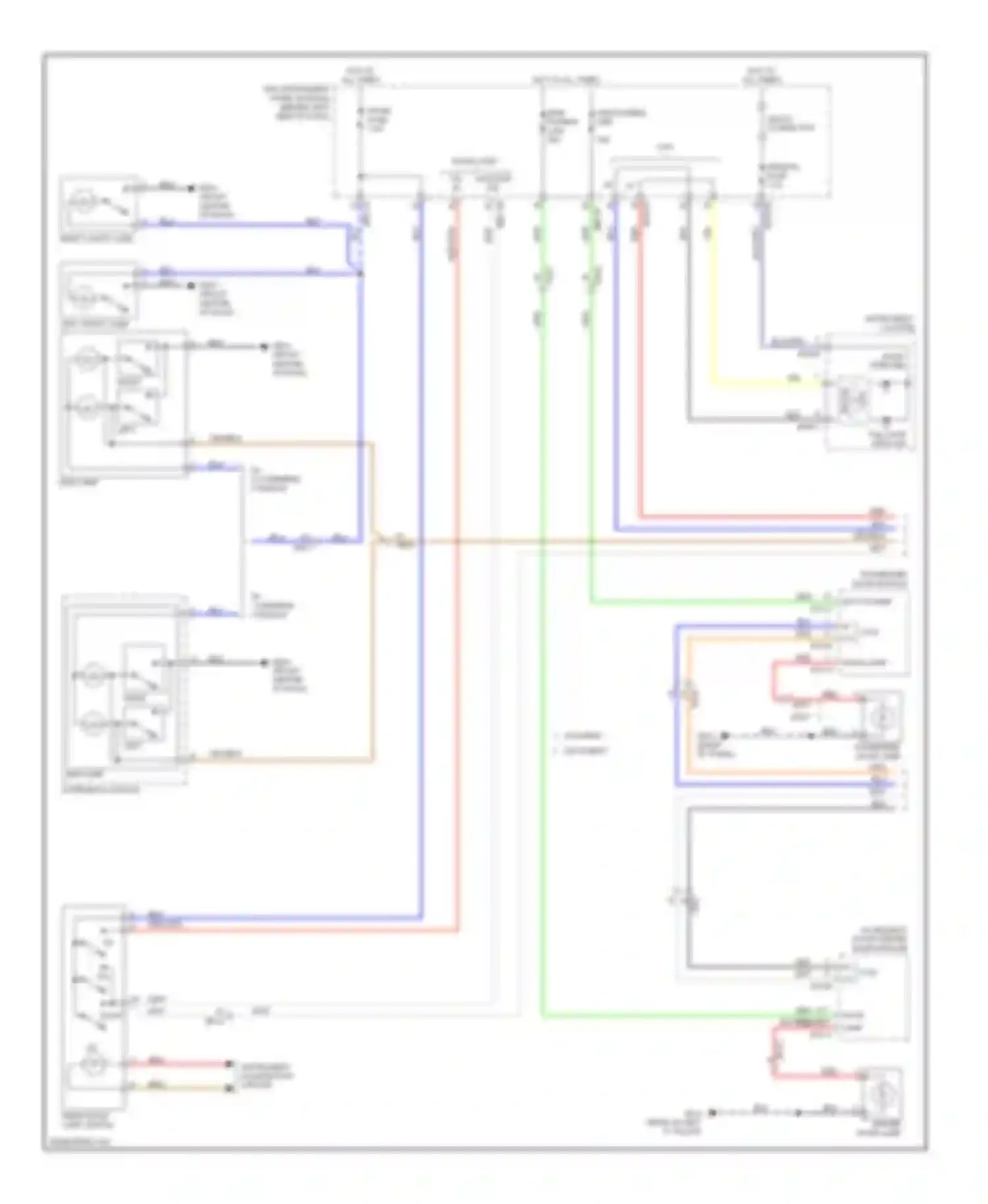 Sedona Kia II facelift (2010-2014): Courtesy lamps circuit (1 of 2)
