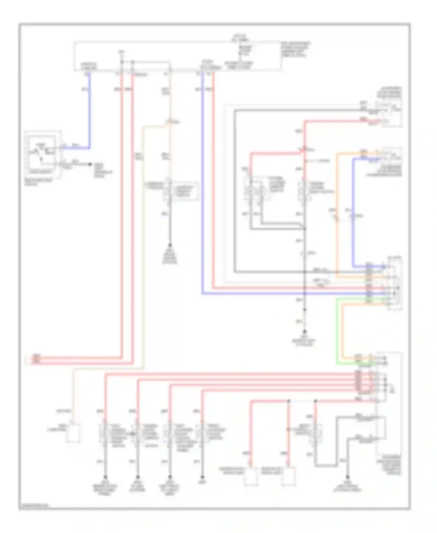 Sedona Kia II facelift (2010-2014): Instrument illumination circuit (2 of 2)