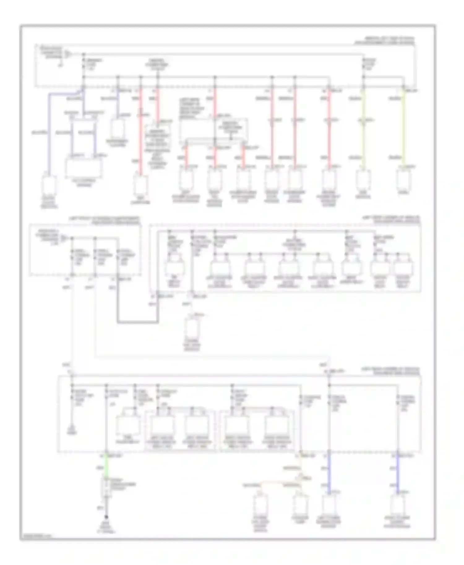 Sedona Kia II facelift (2010-2014): Power distribution circuit (3 of 4)