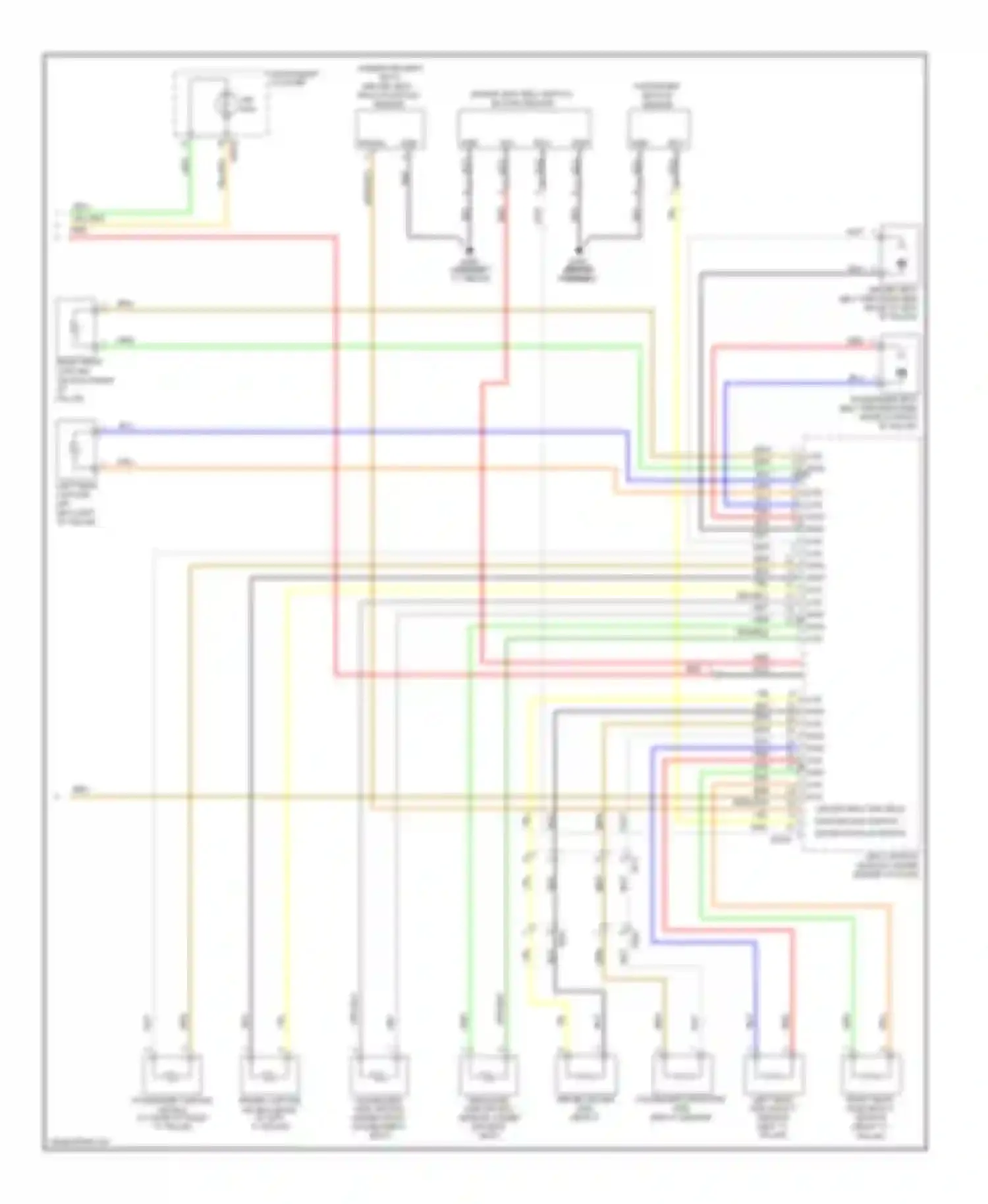 Sedona Kia II facelift (2010-2014): Supplemental restraints circuit (2 of 2)