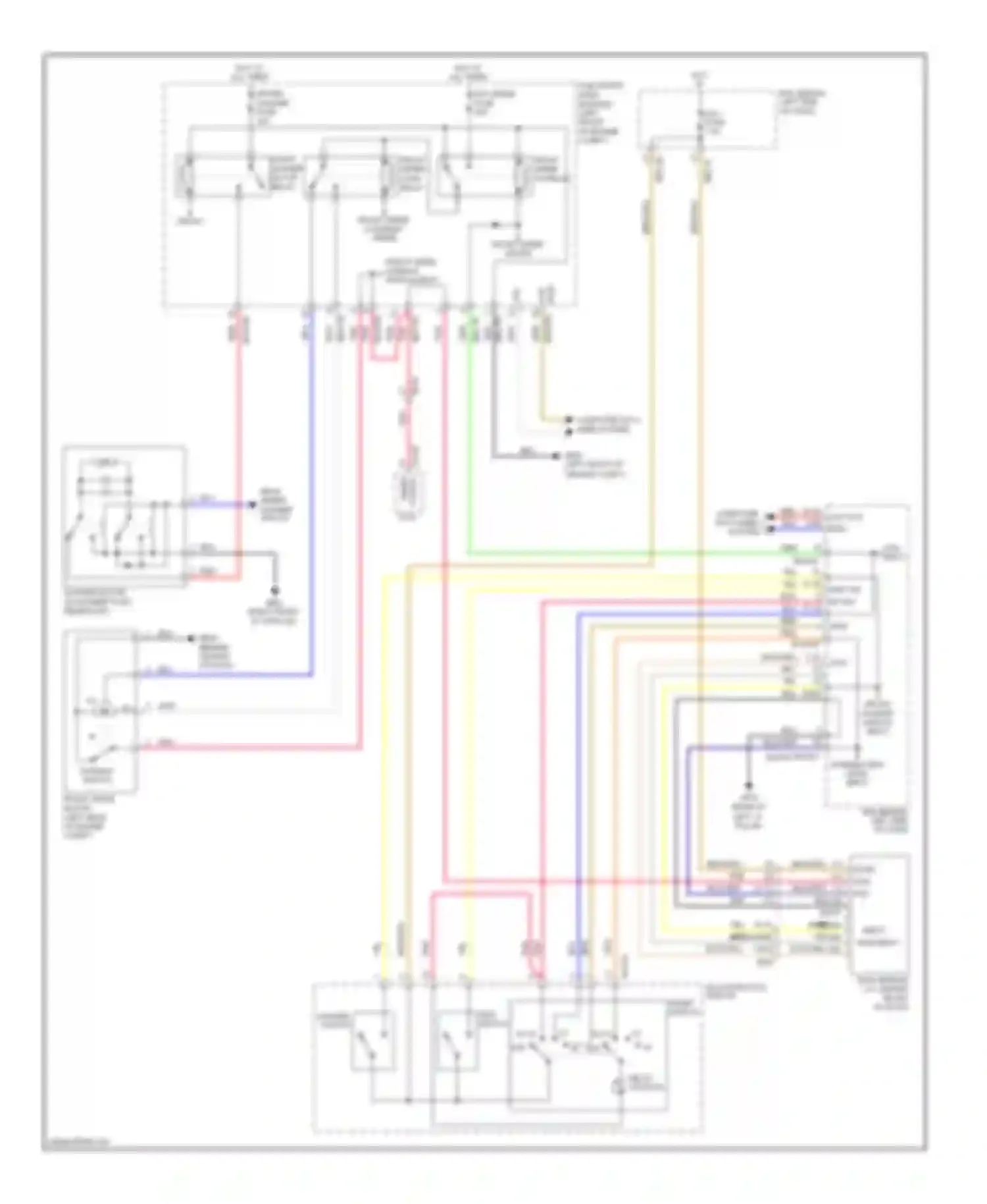 Sedona Kia II facelift (2010-2014): Front wiper/washer circuit, with rain sensor