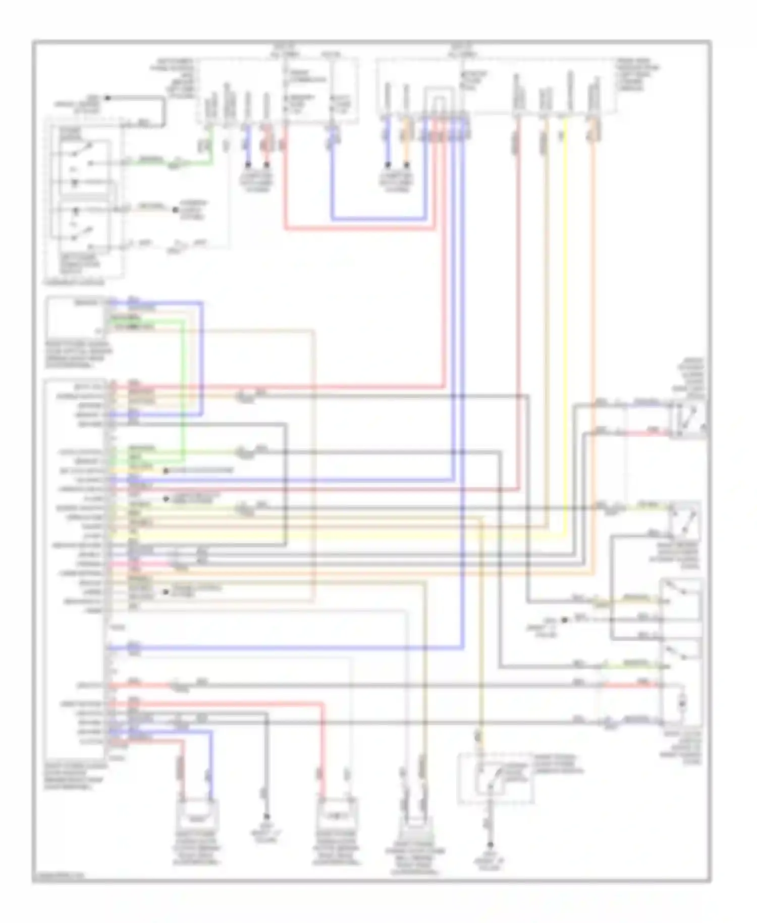 Wiring diagram door locks system for Kia Sedona II facelift (2010-2014) (6 of 6)