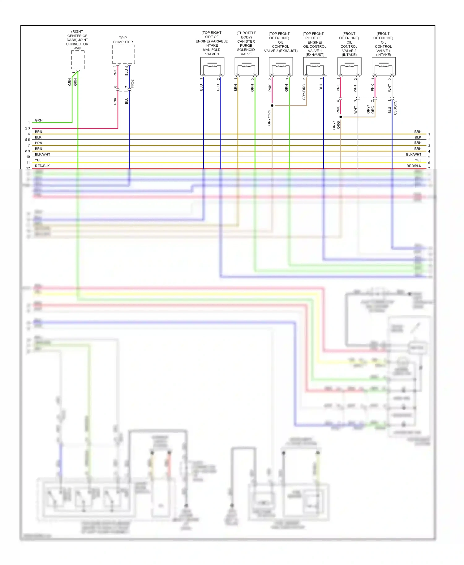 Kia Sedona II facelift (2010-2014) down shift wiring diagram  (2 of 2)