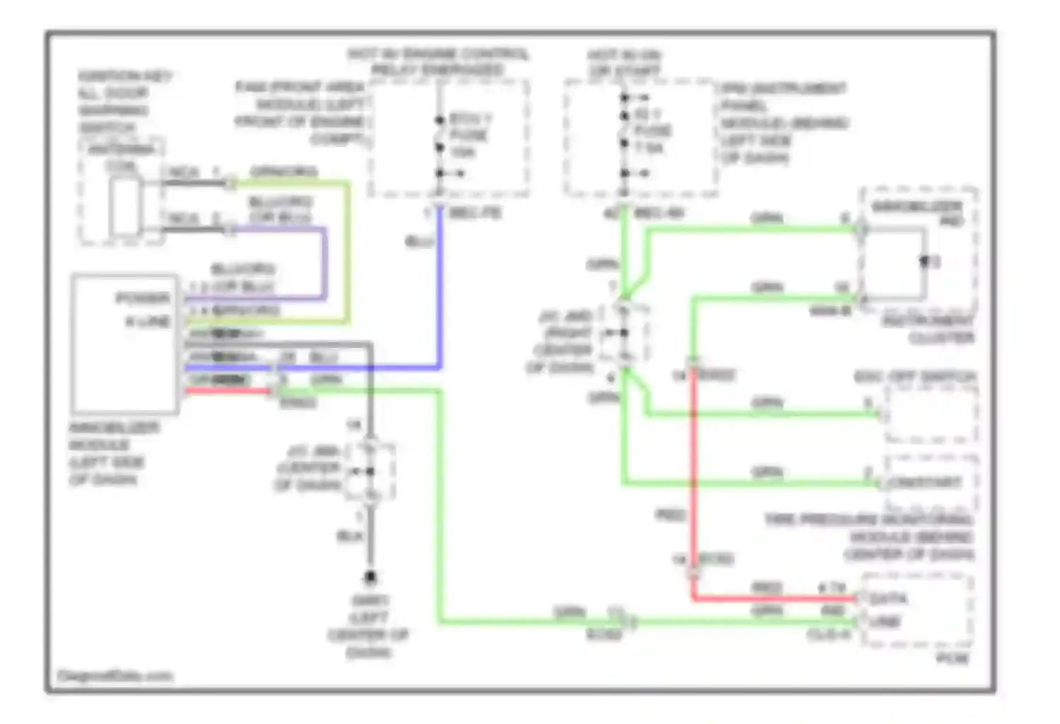 Wiring diagram esc off switch for Kia Sedona II facelift (2010-2014) (2 of 2)