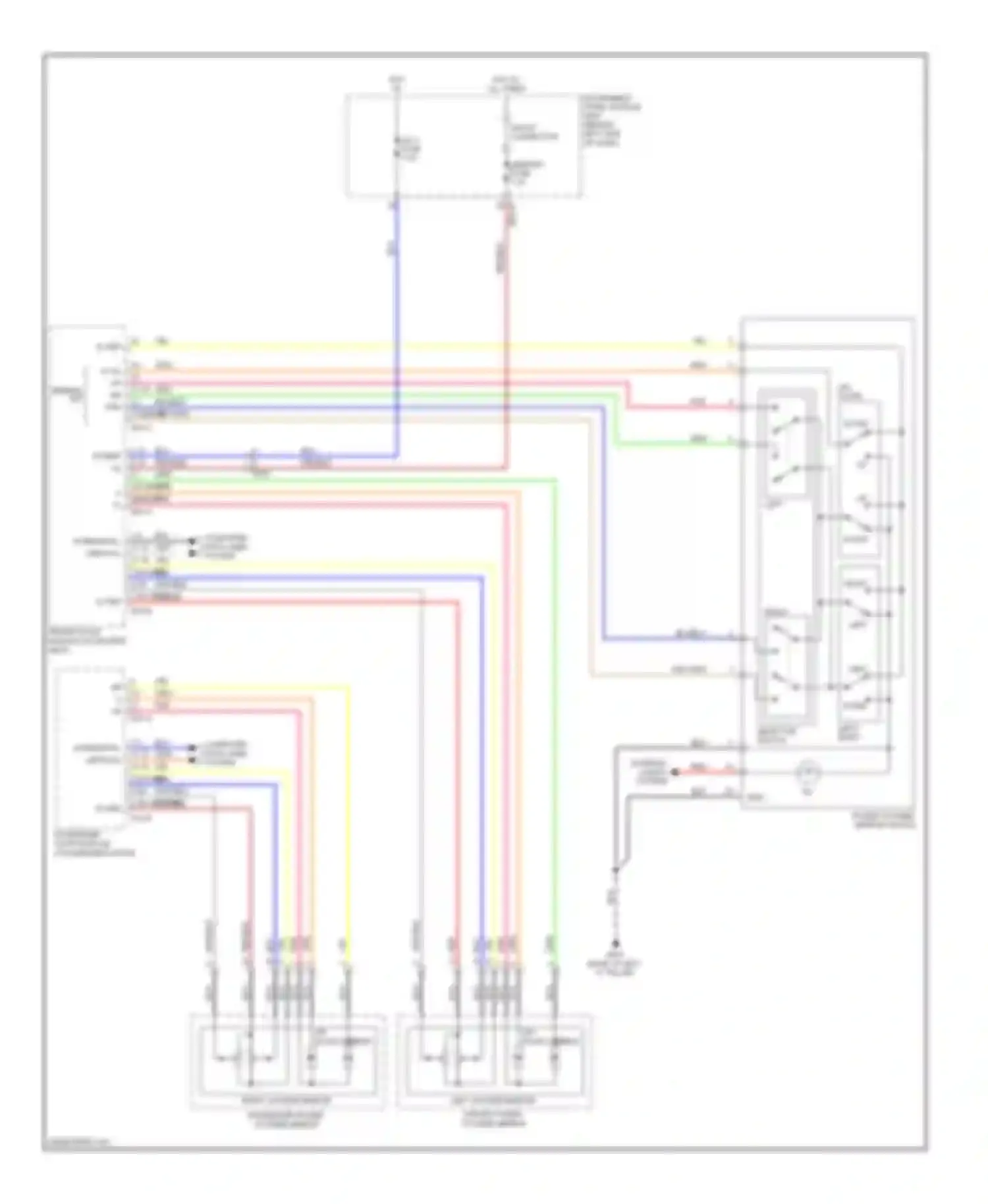 Wiring diagram left outside mirror driver power outside mirror for Kia Sedona II facelift (2010-2014) (1 of 1)