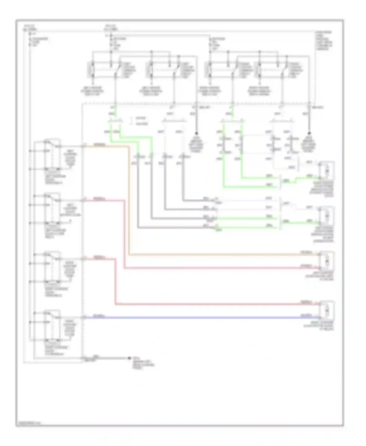 Wiring diagram left quarter glass open relay for Kia Sedona II facelift (2010-2014) (1 of 1)