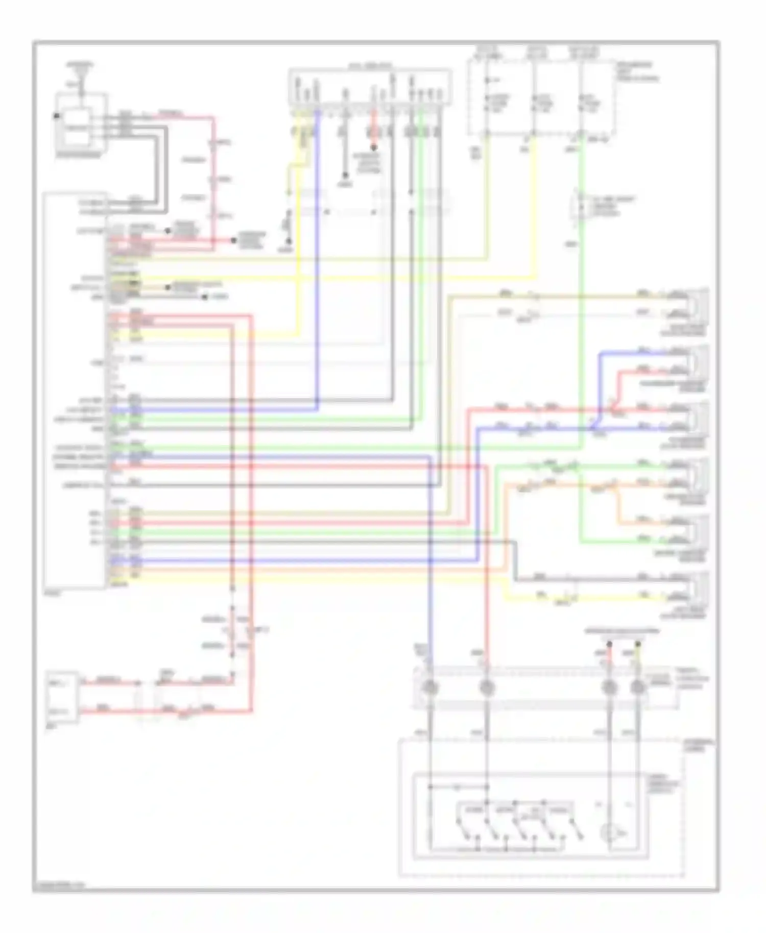 Wiring diagram remote ground for Kia Sedona II facelift (2010-2014) (1 of 2)