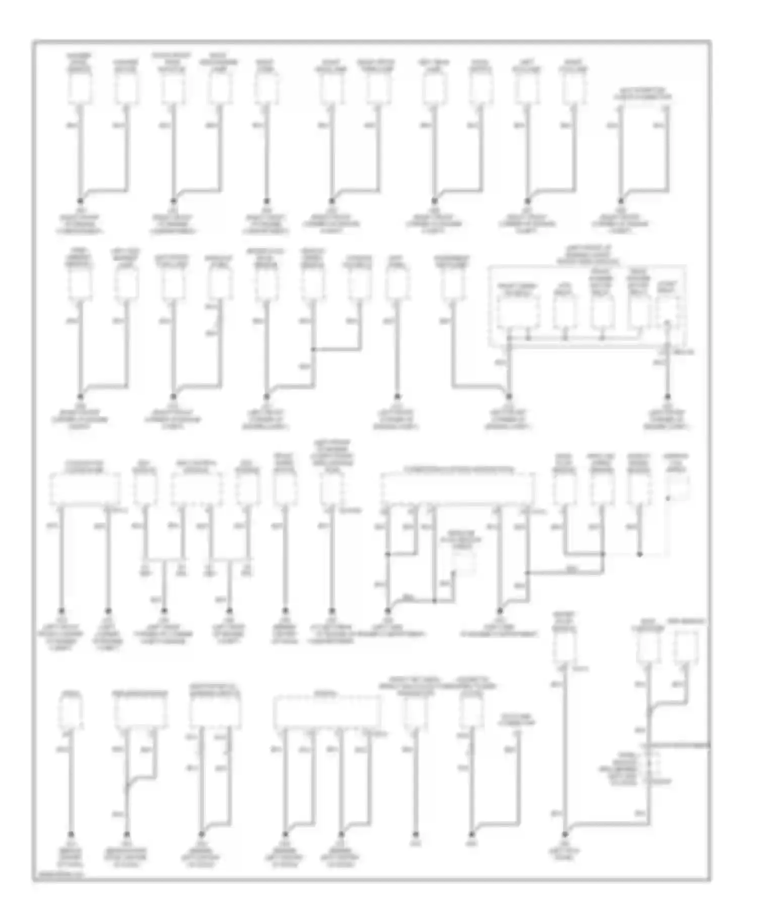 Sedona Kia II (2005-2010): Ground distribution circuit (1 of 4)