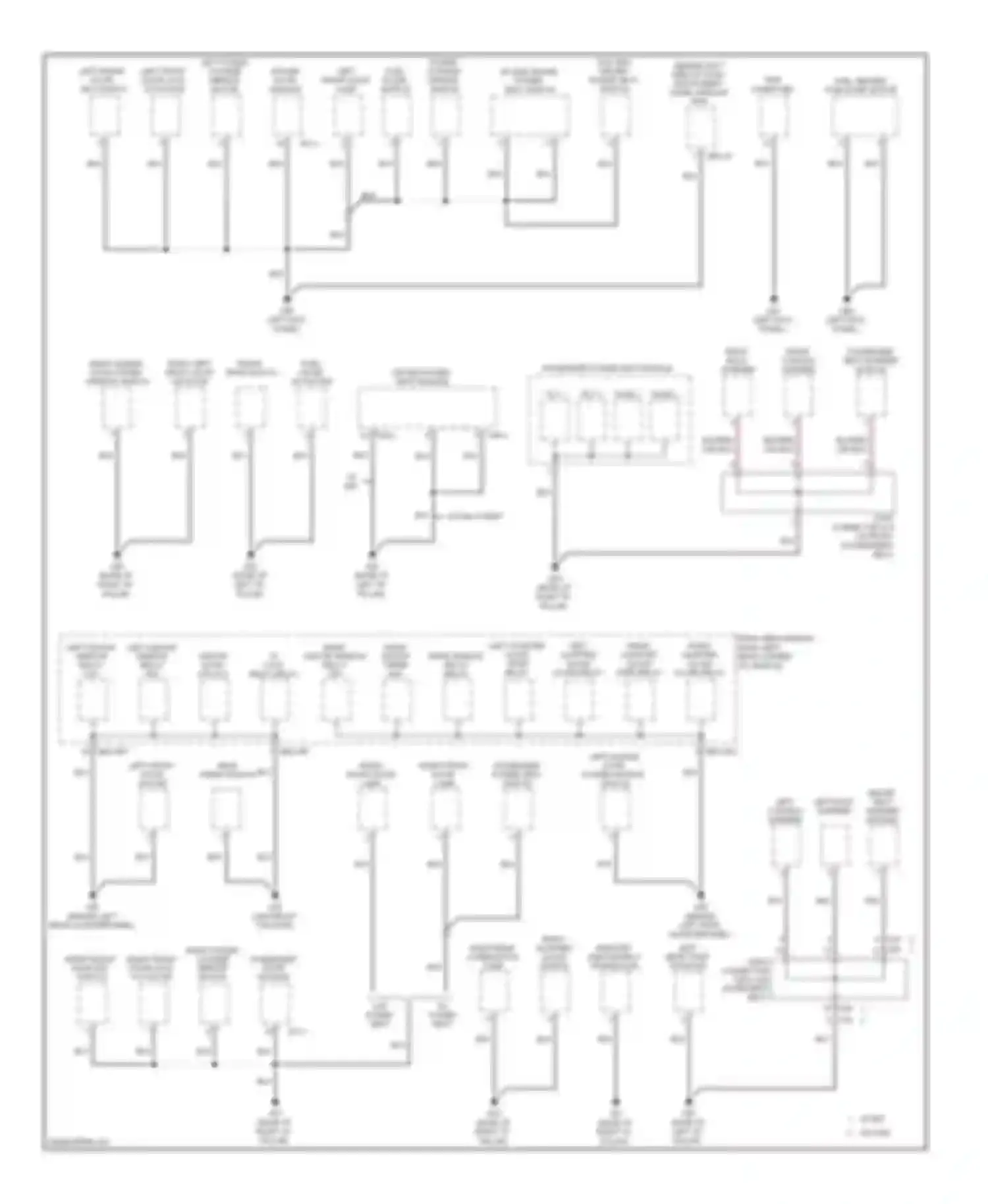 Sedona Kia II (2005-2010): Ground distribution circuit (3 of 4)