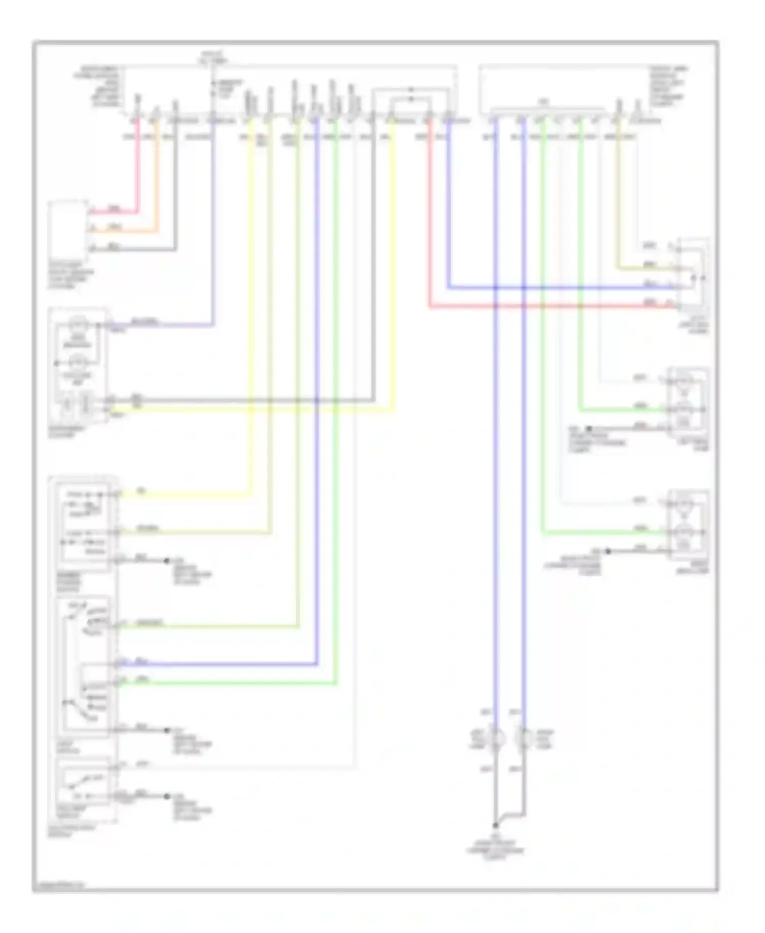 Wiring diagram dimmer, passing switch for Kia Sedona II (2005-2010) (1 of 1)