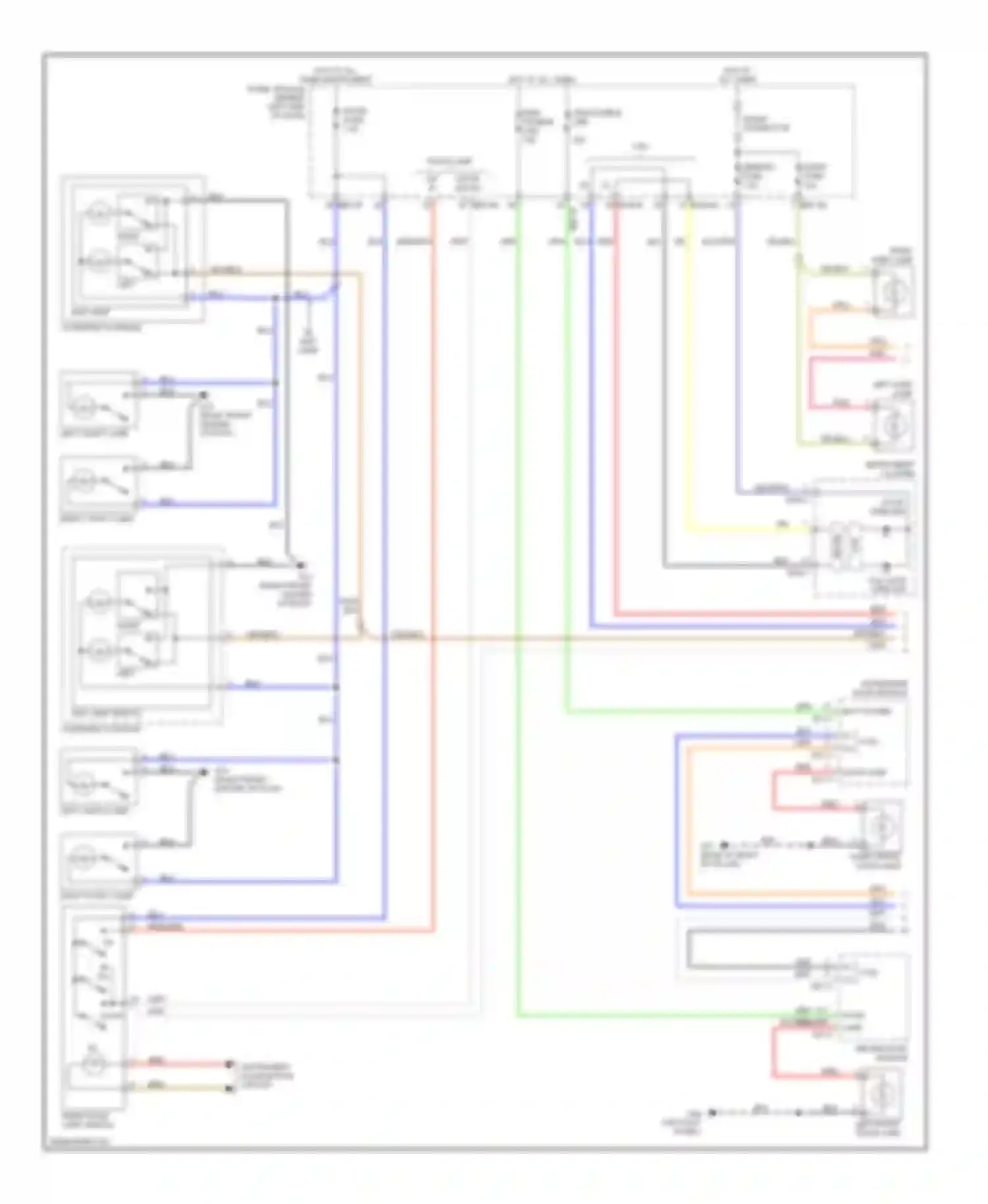 Wiring diagram map lamp switch for Kia Sedona II (2005-2010)
