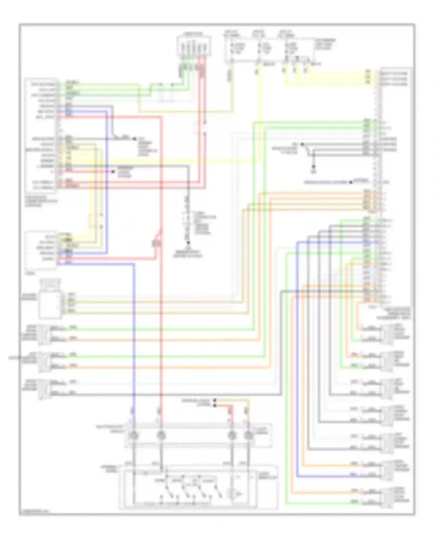 Wiring diagram multifunction switch for Kia Sedona II (2005-2010)