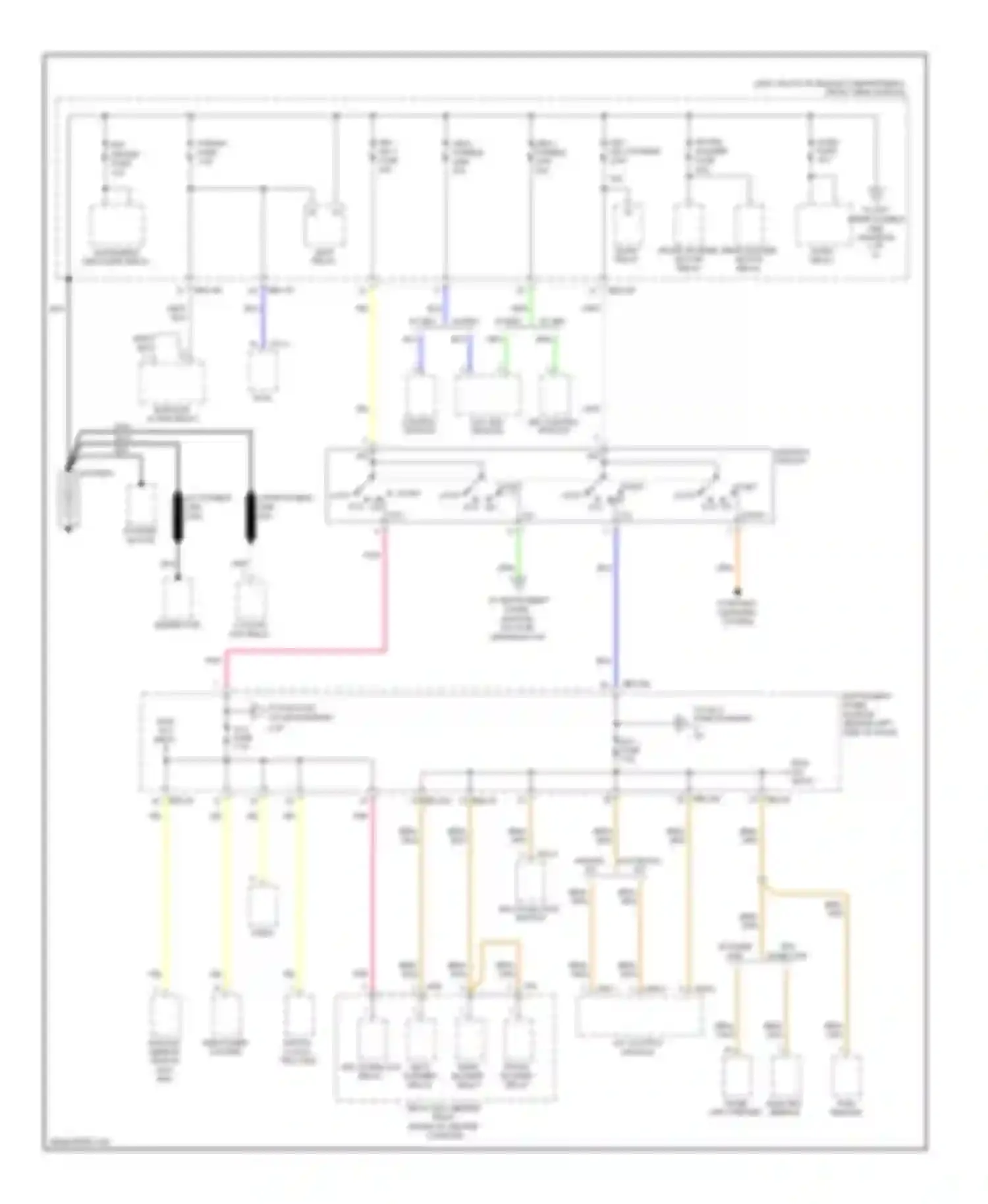 Wiring diagram map lamp right overhead console for Kia Sedona II (2005-2010)