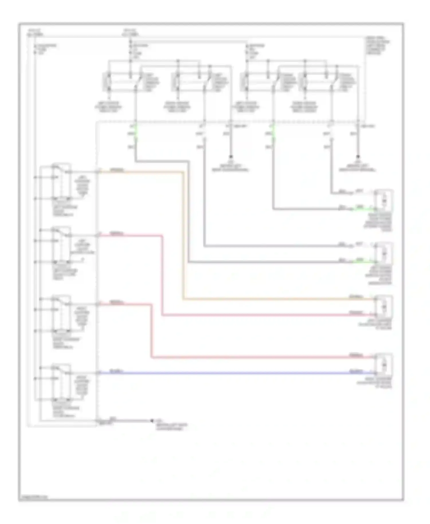 Wiring diagram left quarter glass open relay for Kia Sedona II (2005-2010) (2 of 2)