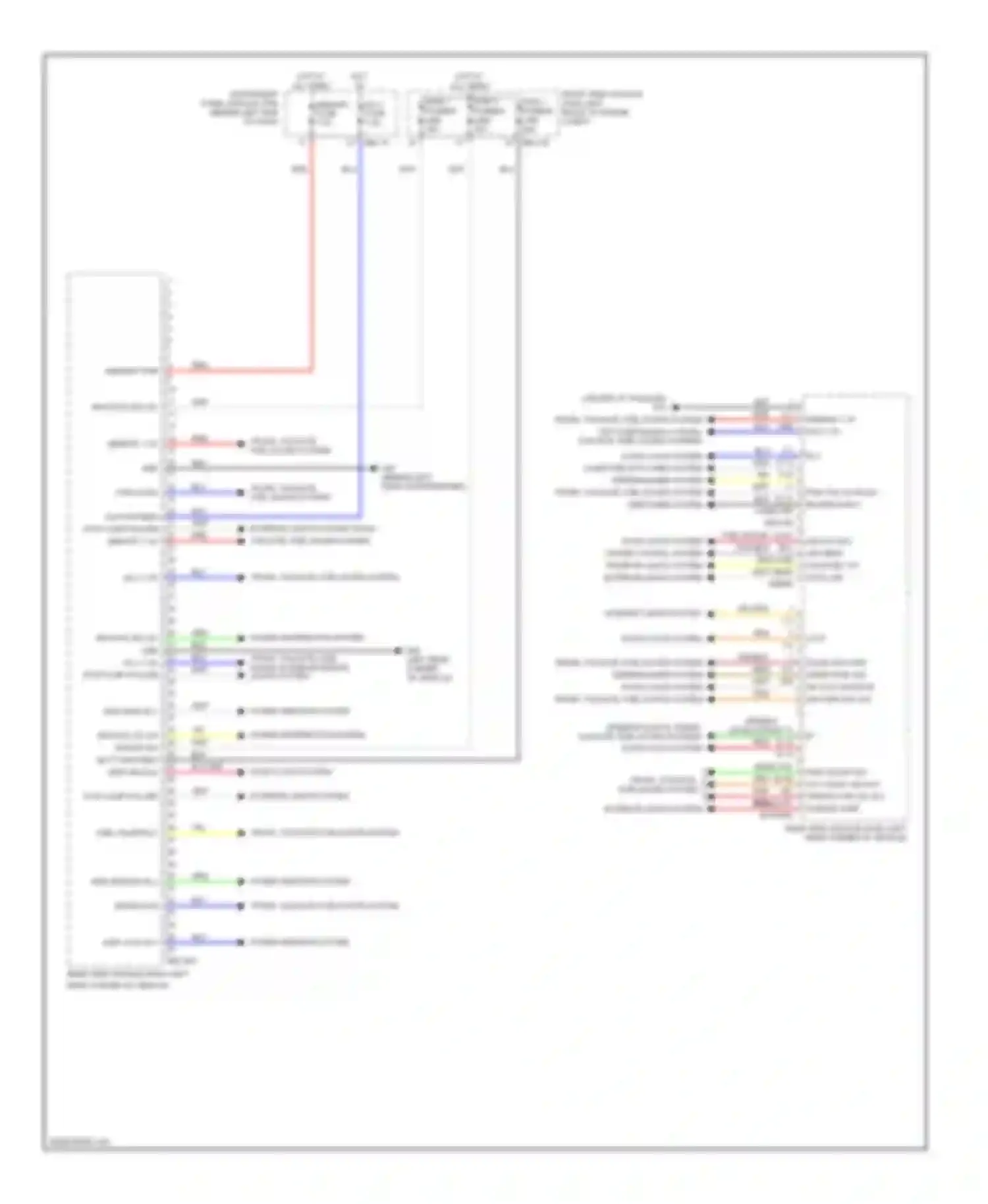 Wiring diagram pwr on/off sig out start sig out open/close sig out license lamp for Kia Sedona II (2005-2010)