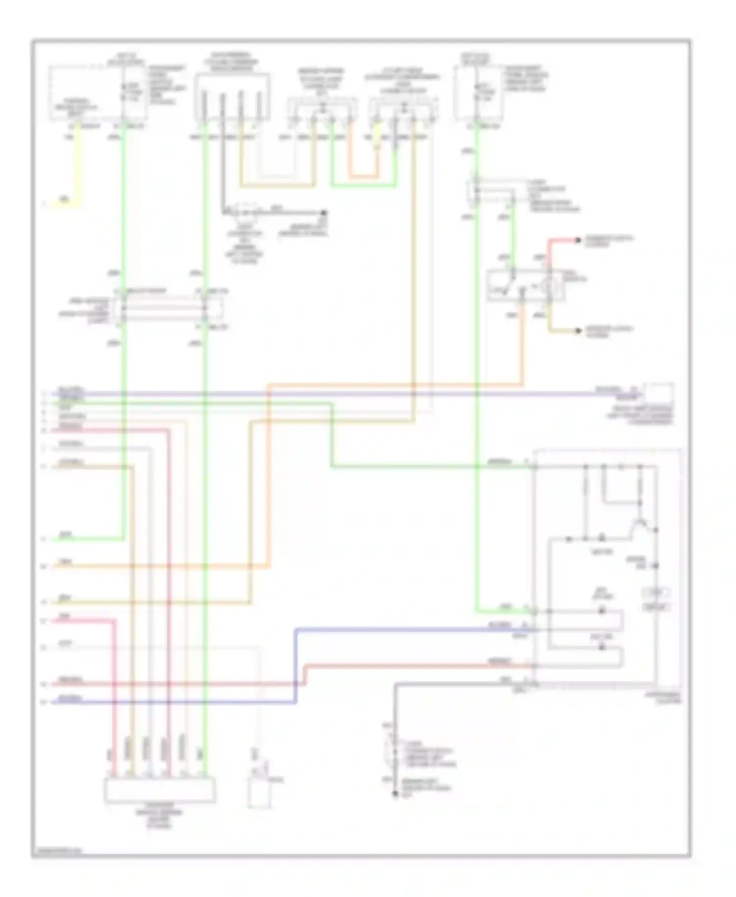 Wiring diagram parking brake switch input for Kia Sedona II (2005-2010)