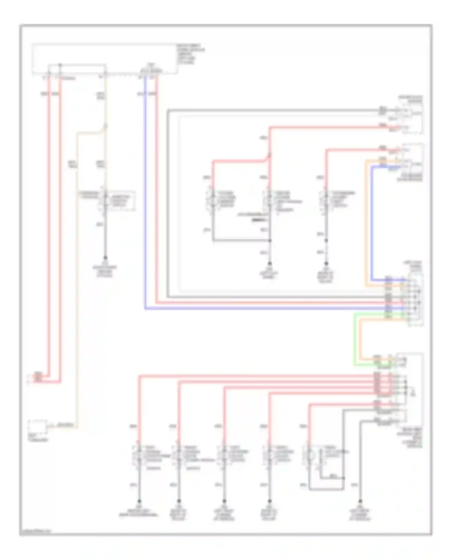 Wiring diagram power outside mirror switch for Kia Sedona II (2005-2010) (2 of 3)