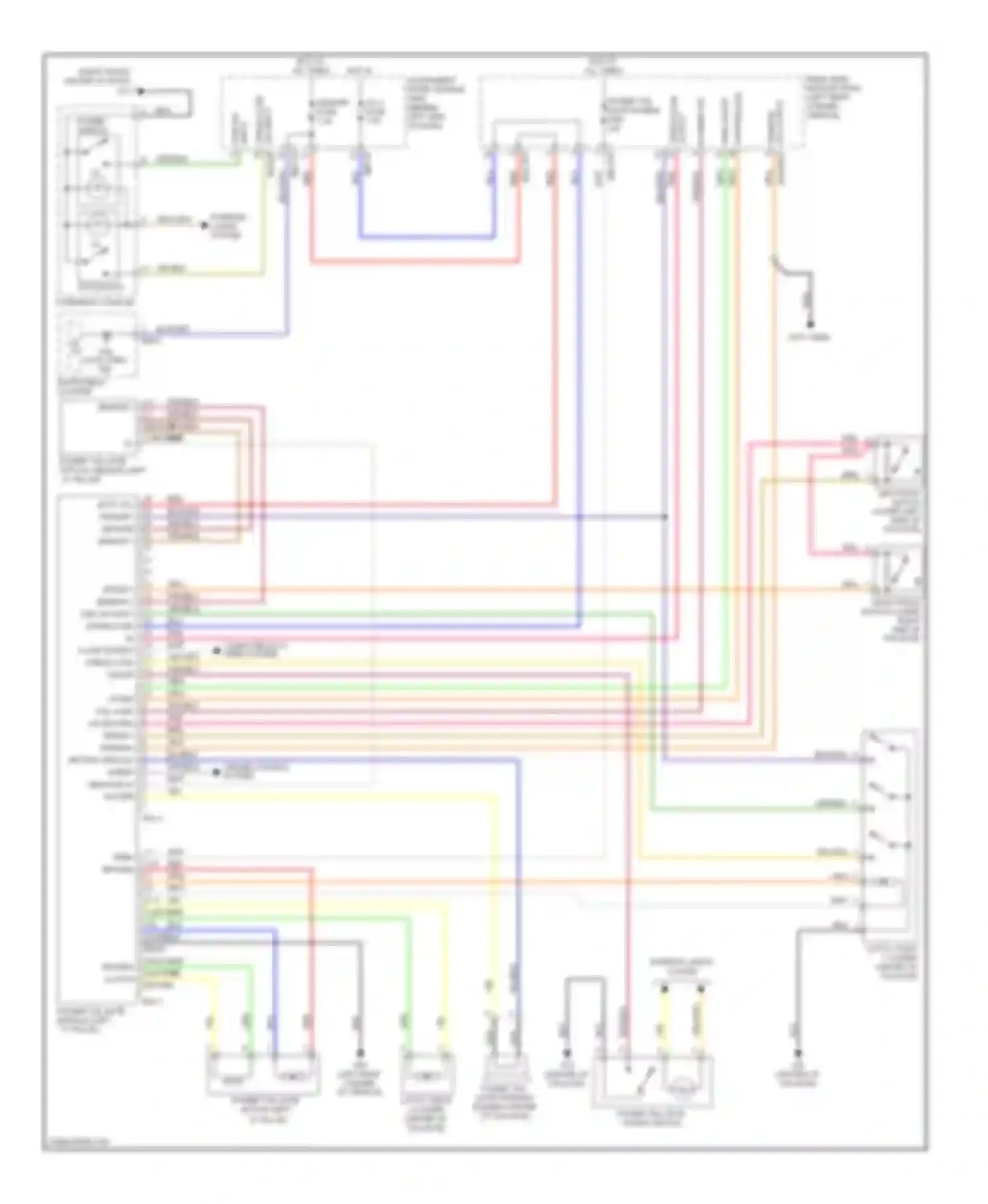 Wiring diagram power tail gate on/off switch for Kia Sedona II (2005-2010) (1 of 1)
