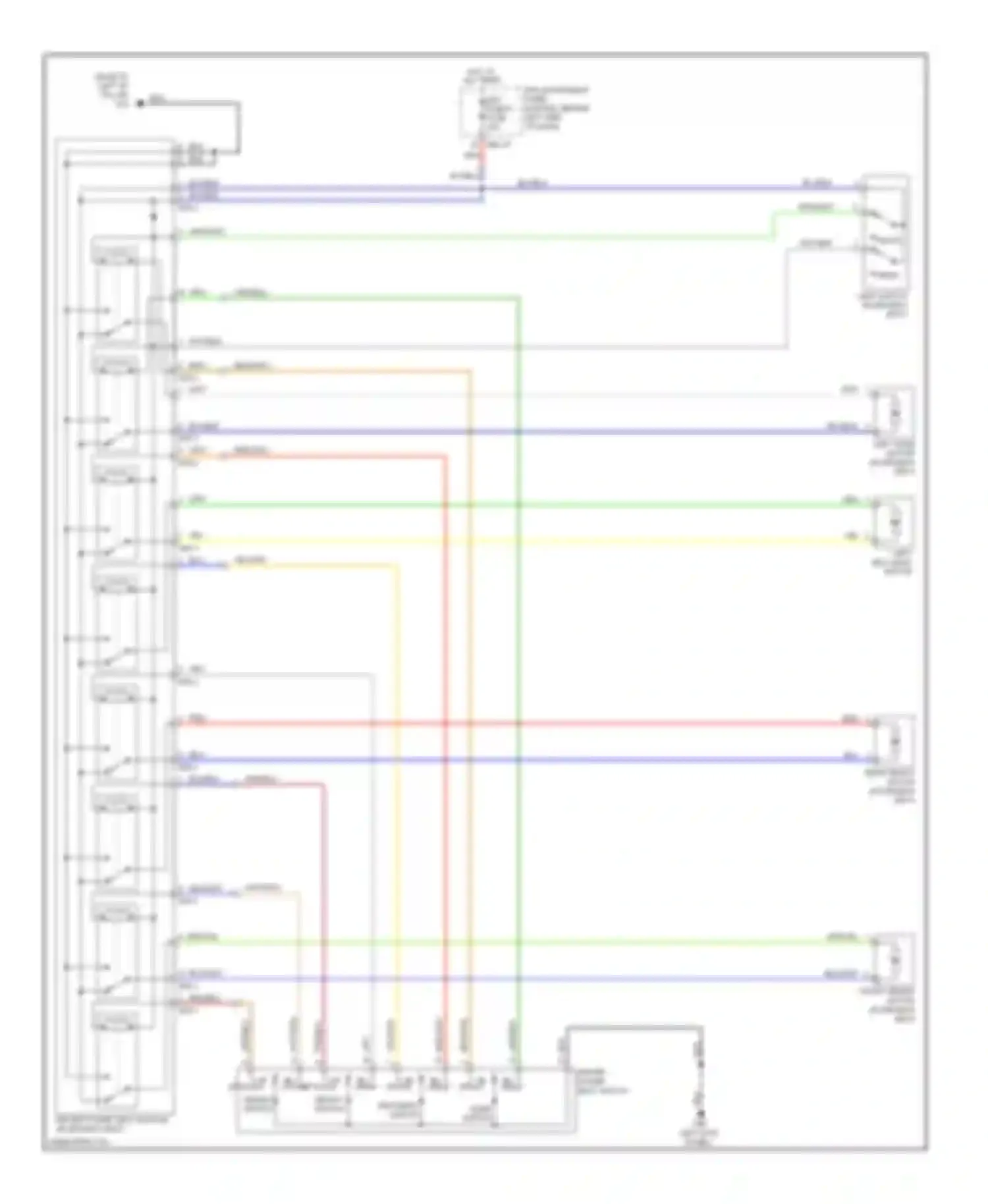 Wiring diagram reclining switch for Kia Sedona II (2005-2010) (1 of 1)