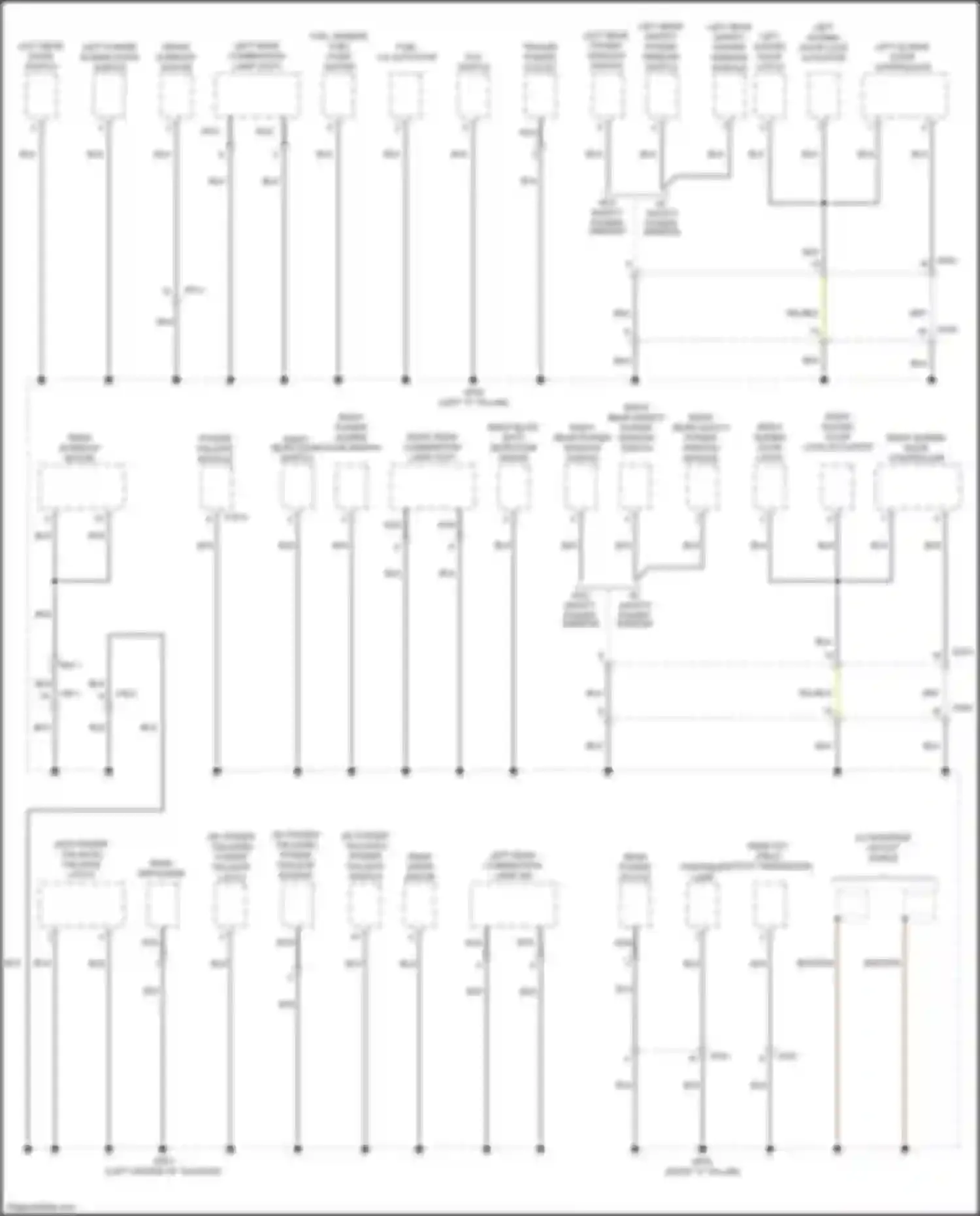 Sedona Kia III (2014-2020): Ground distribution circuit (4 of 6)