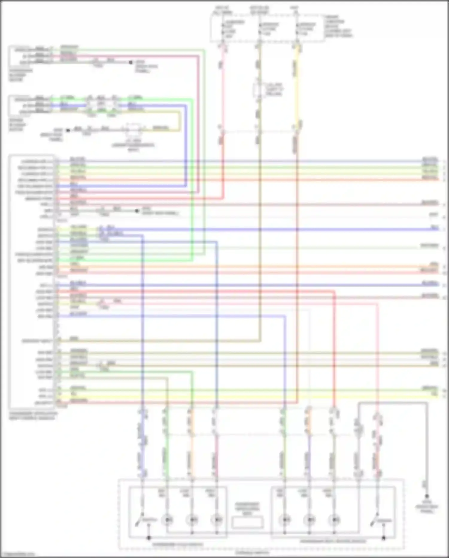 Sedona Kia III (2014-2020): Seat ventilation circuit (1 of 2)